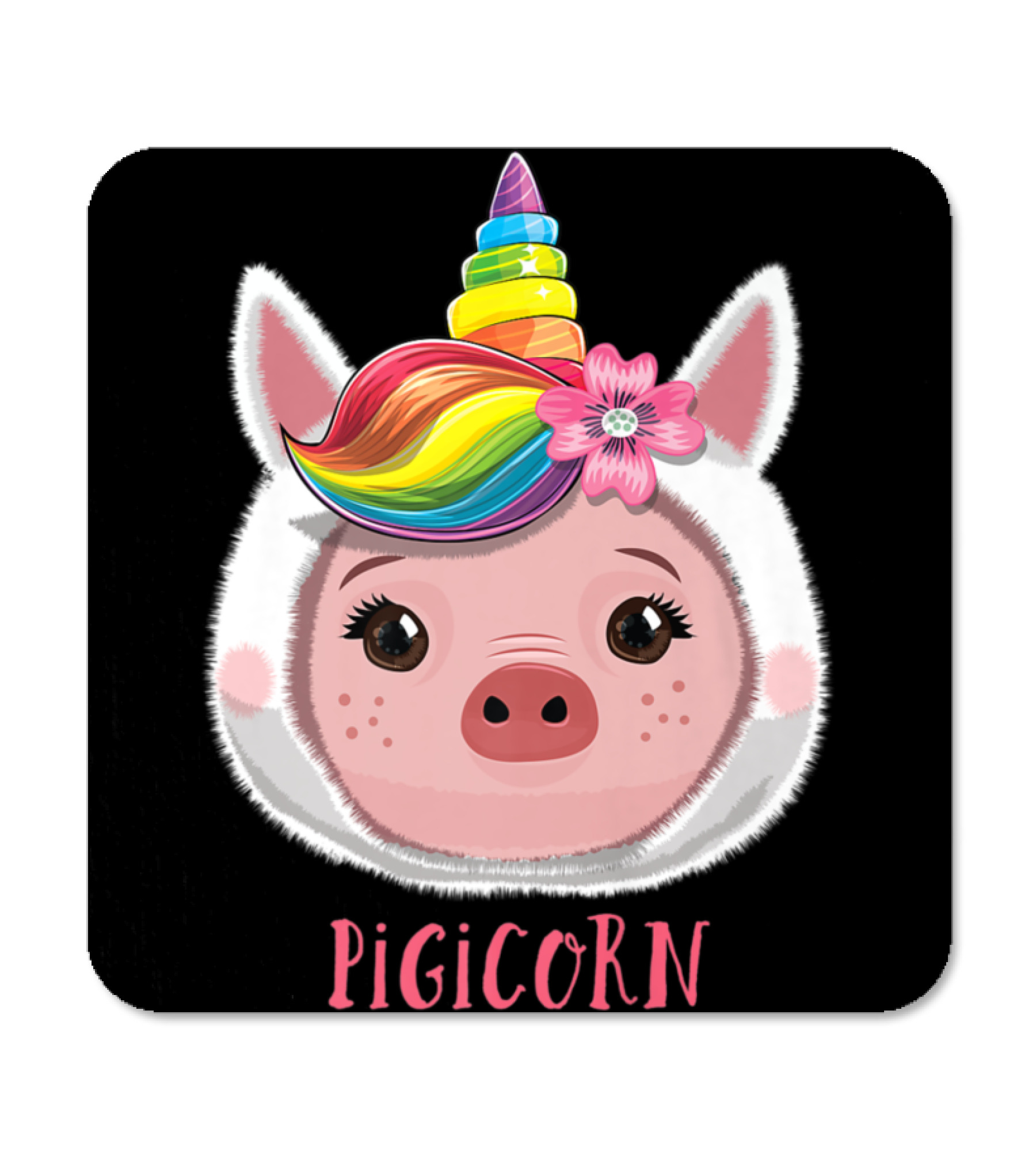 Pigicorn Pig Unicorn Girl...Coaster 