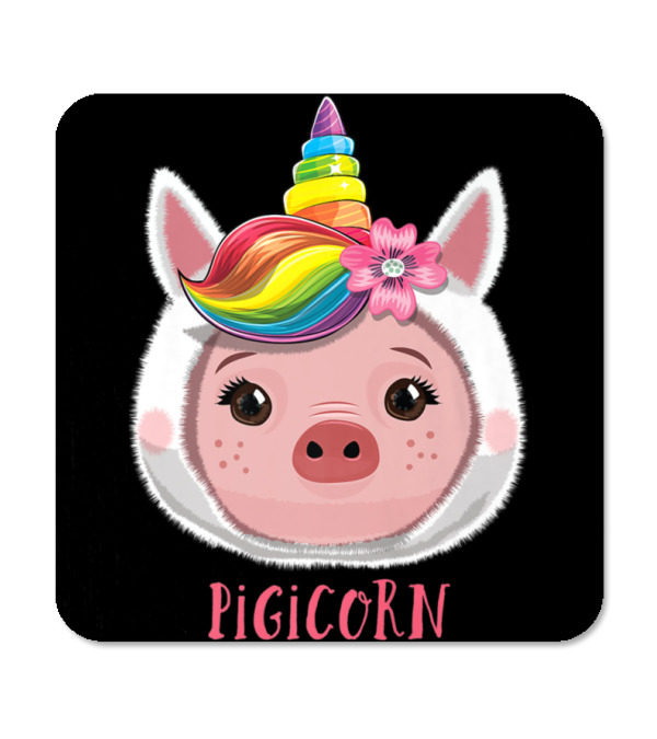 Pigicorn Pig Unicorn Girl...Coaster Pigicorn Pig Unicorn Girl...Coaster