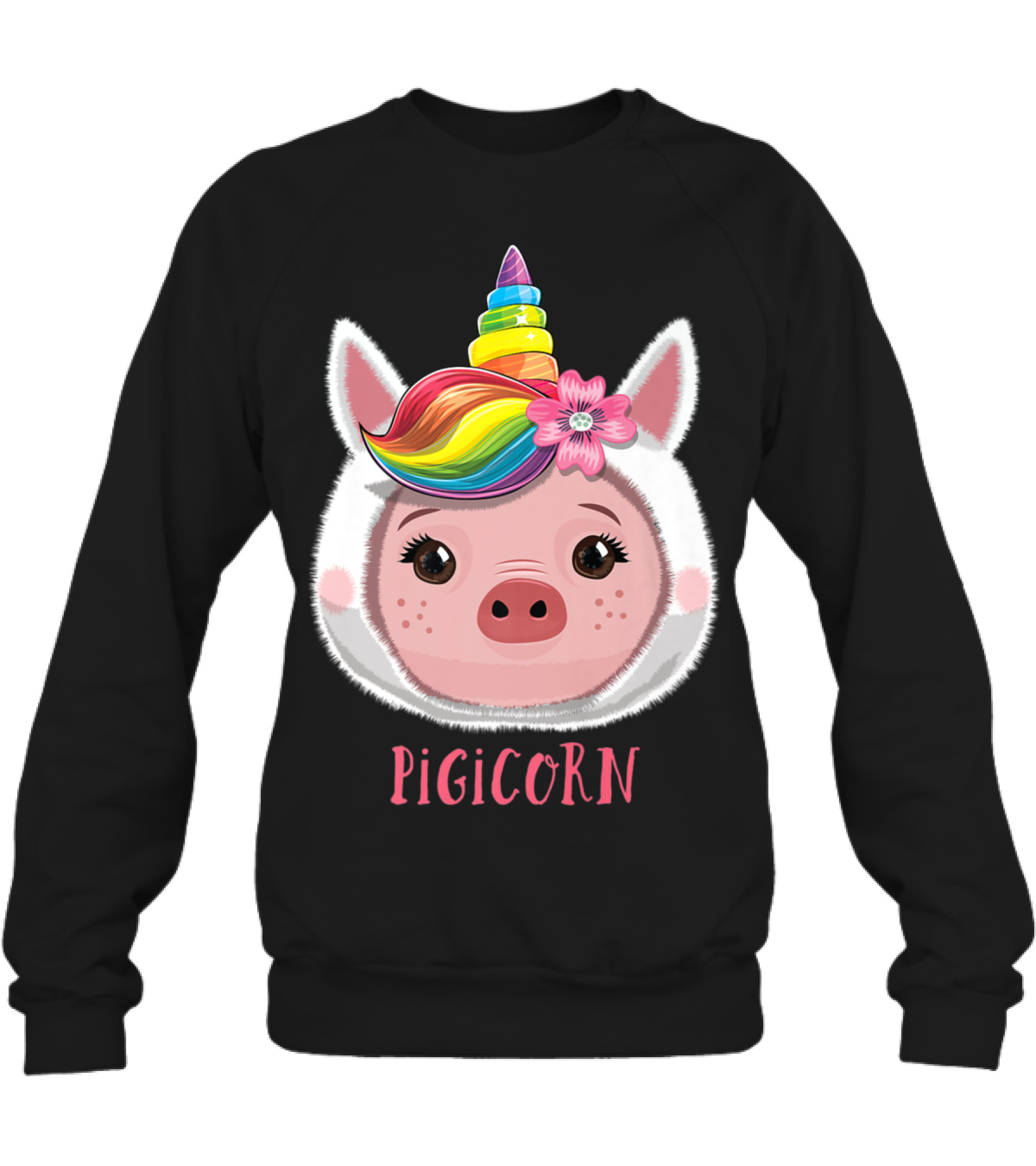 Pigicorn Pig Unicorn Girls Pig Gifts Crewneck Sweatshirt