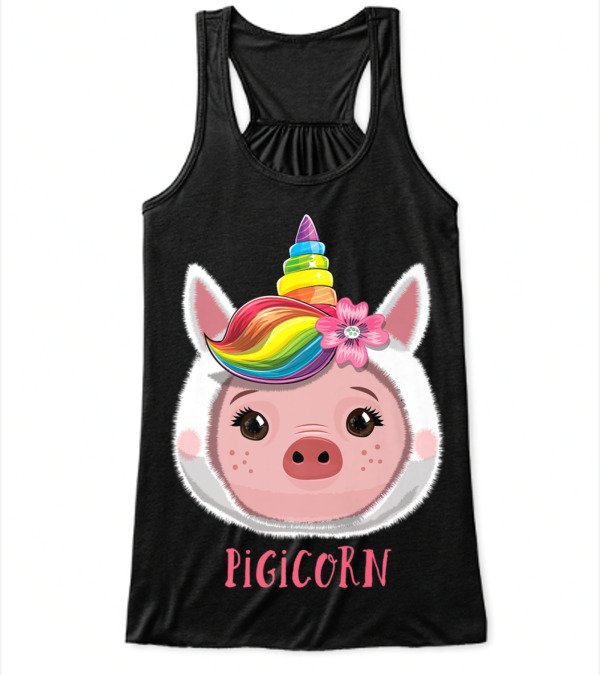 Pigicorn Pig Unicorn Girl...Flowy Tank Top Pigicorn Pig Unicorn Girl...Flowy Tank Top