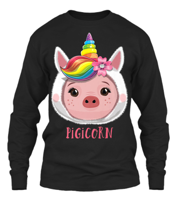Pigicorn Pig Unicorn Girl...Unisex Long Sleeve Pigicorn Pig Unicorn Girl...Unisex Long Sleeve