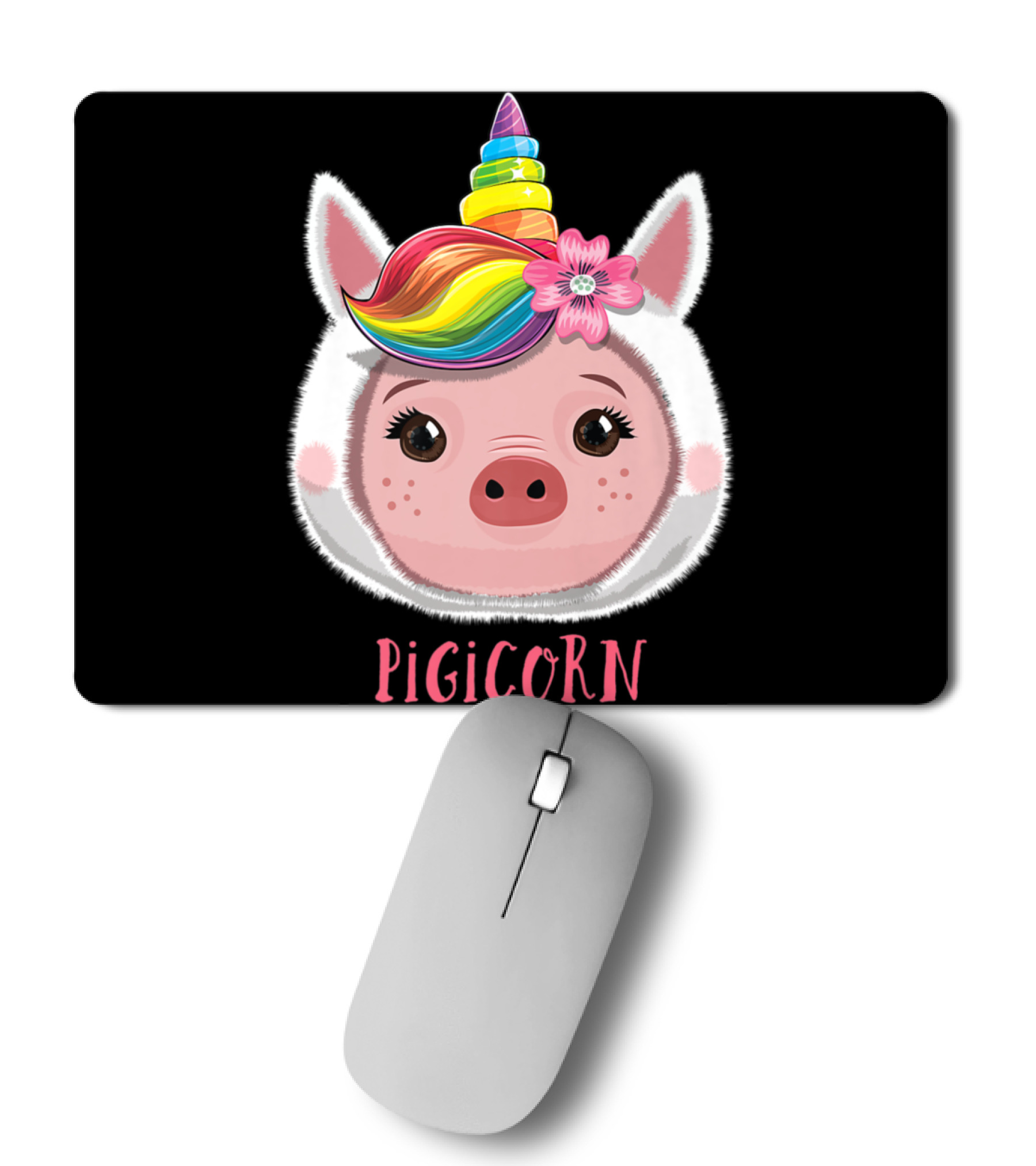 Pigicorn Pig Unicorn Girl...Mousepad 