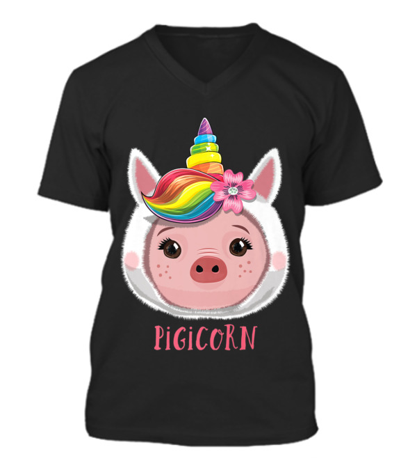 Pigicorn Pig Unicorn Girl...V-Neck Unisex T-Shirt Pigicorn Pig Unicorn Girl...V-Neck Unisex T-Shirt