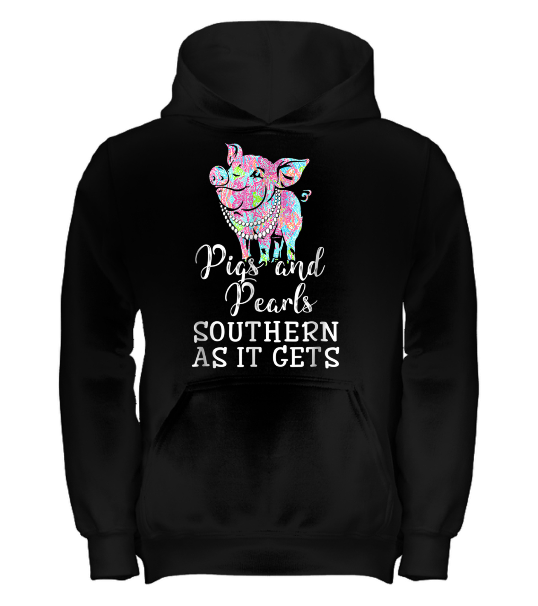 Pigs and pearls southern ...Kids Hoodie 