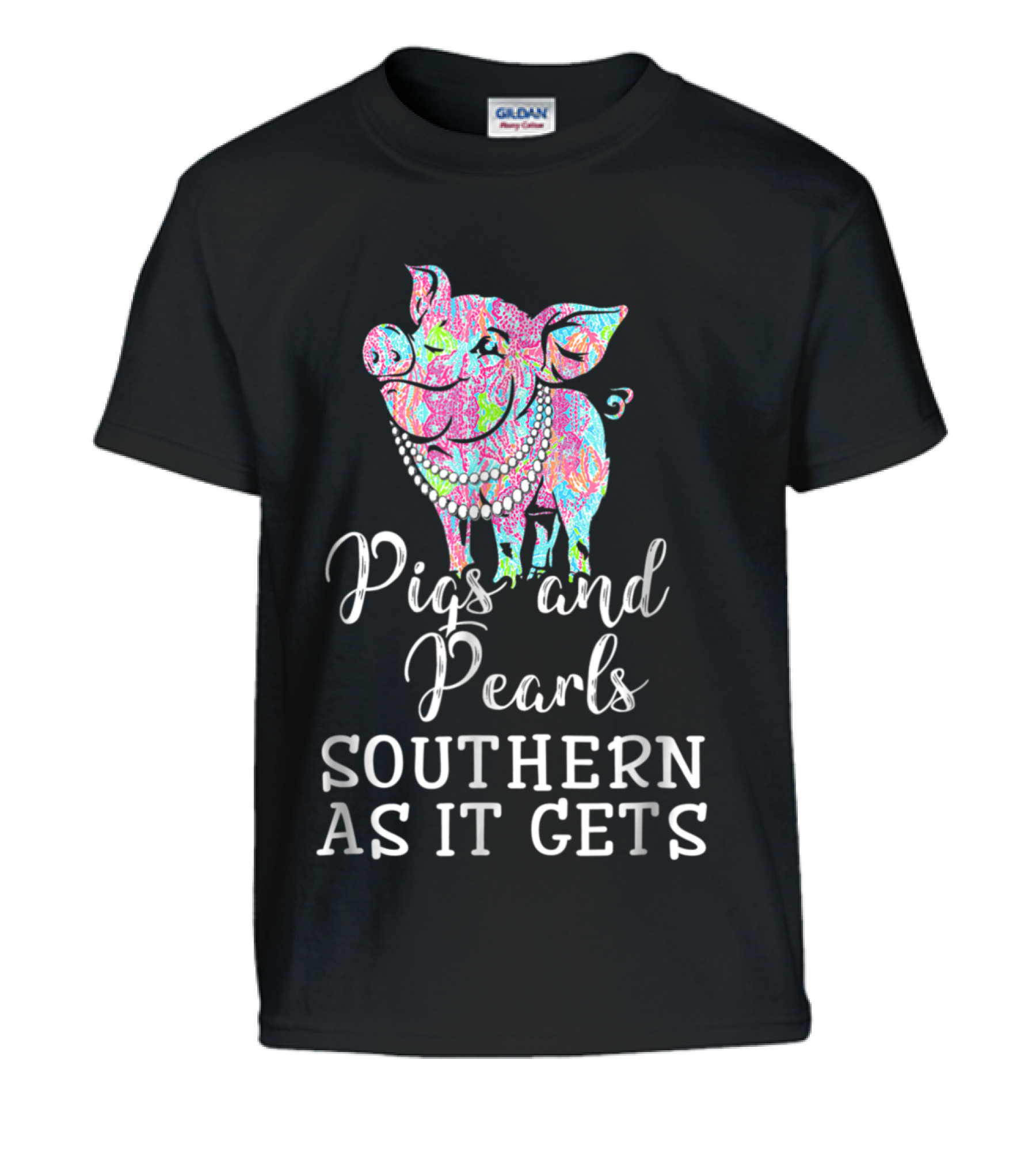 Pigs and pearls southern as it gets Kids T-Shirt Pigs and pearls southern as it gets Kids T-Shirt