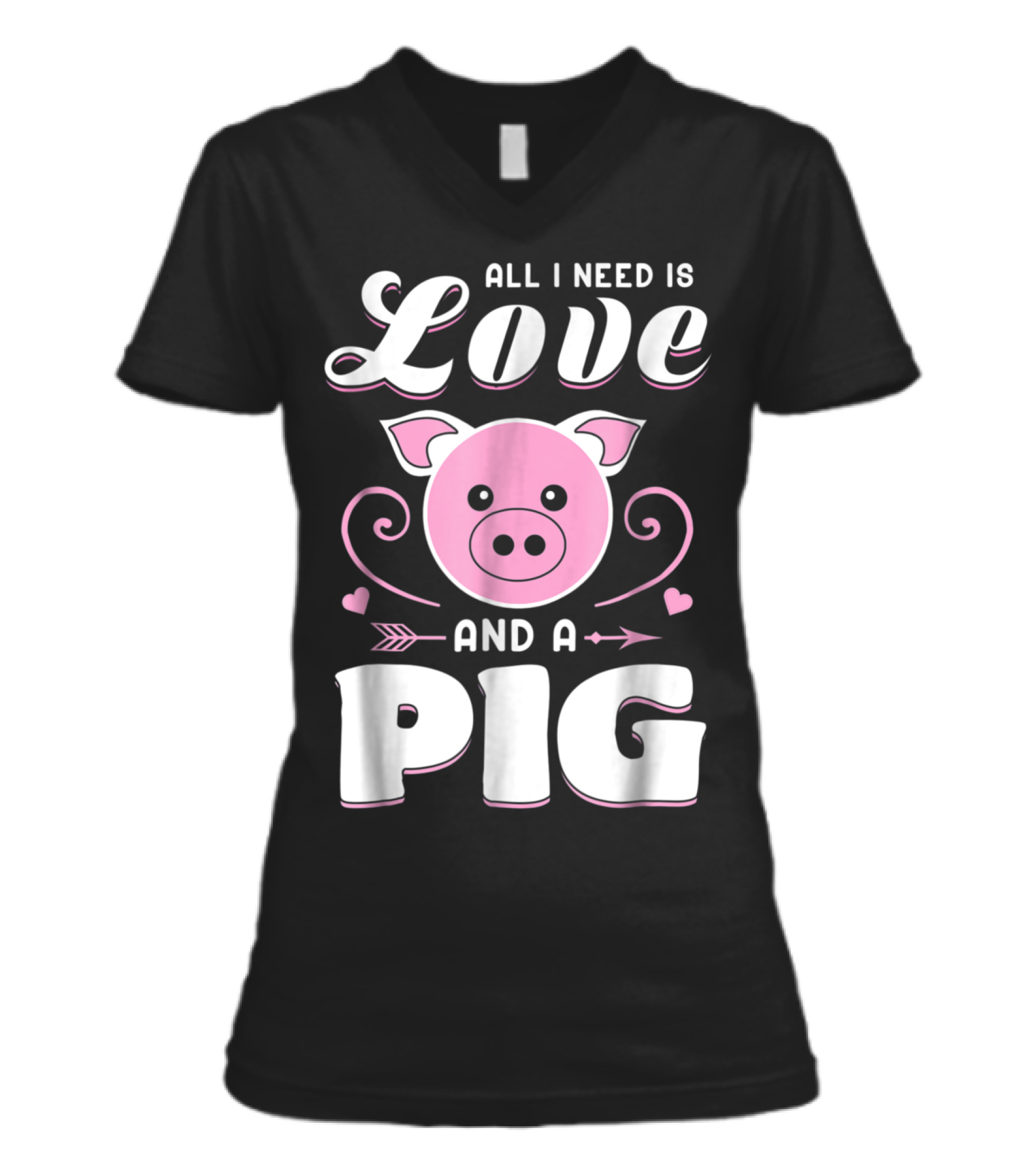 Pigs Farmer Funny Gifts Farm Life Ani V-Neck Womens T-Shirt