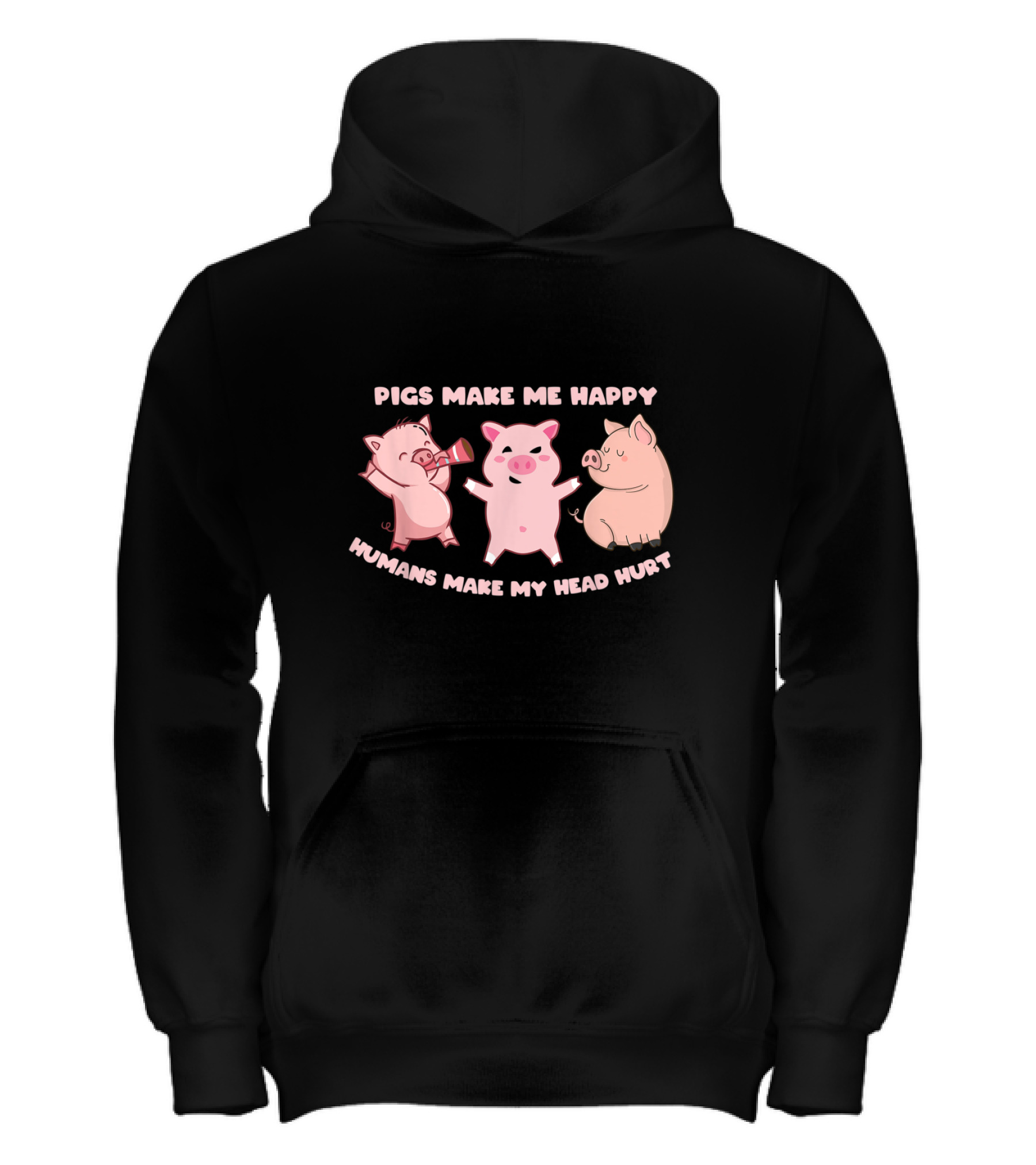 Pigs Make Me Happy Funny Pig Farmer Love Kids Hoodie
