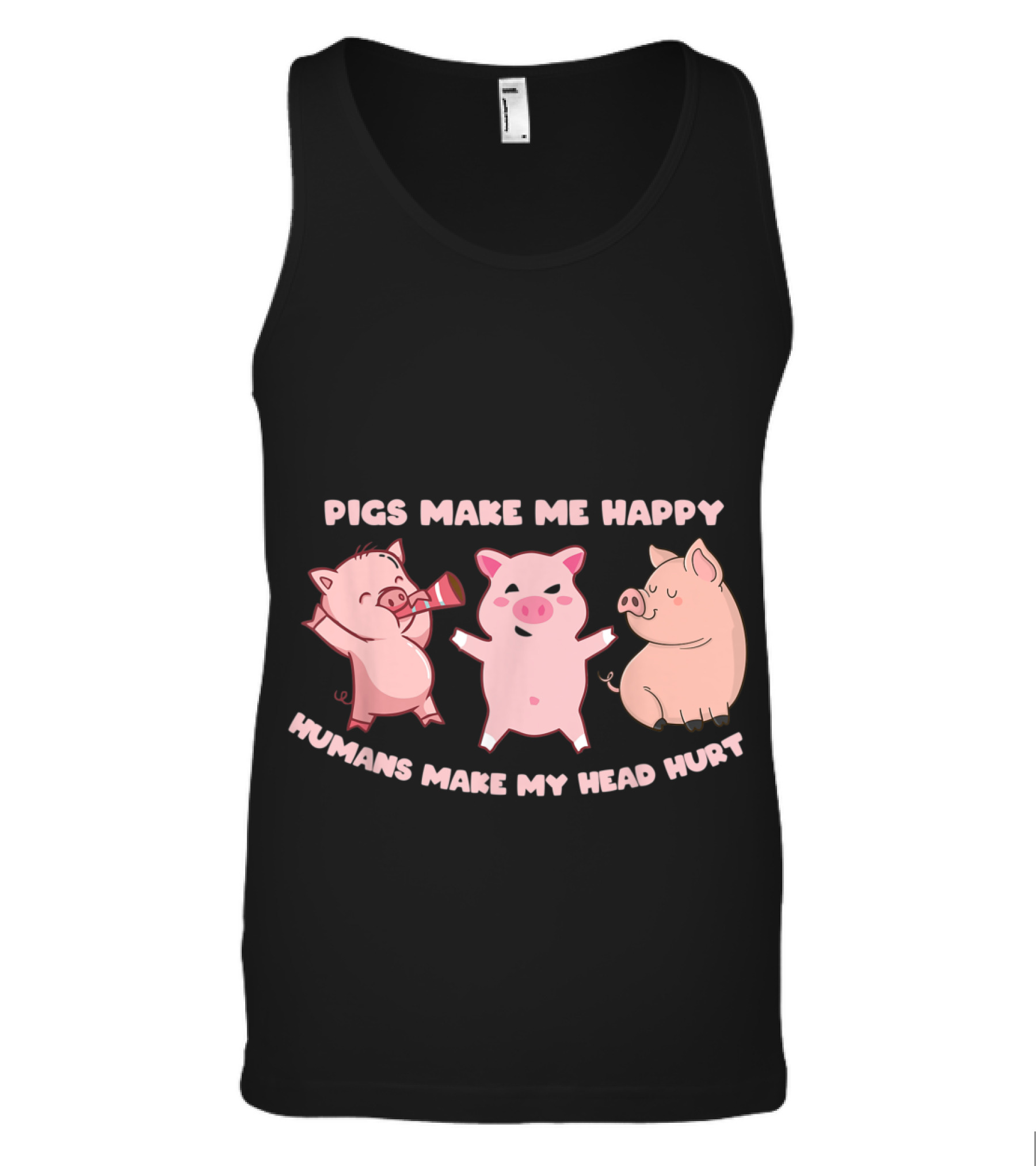 Pigs Make Me Happy Funny Pig Farmer Love Tank Top
