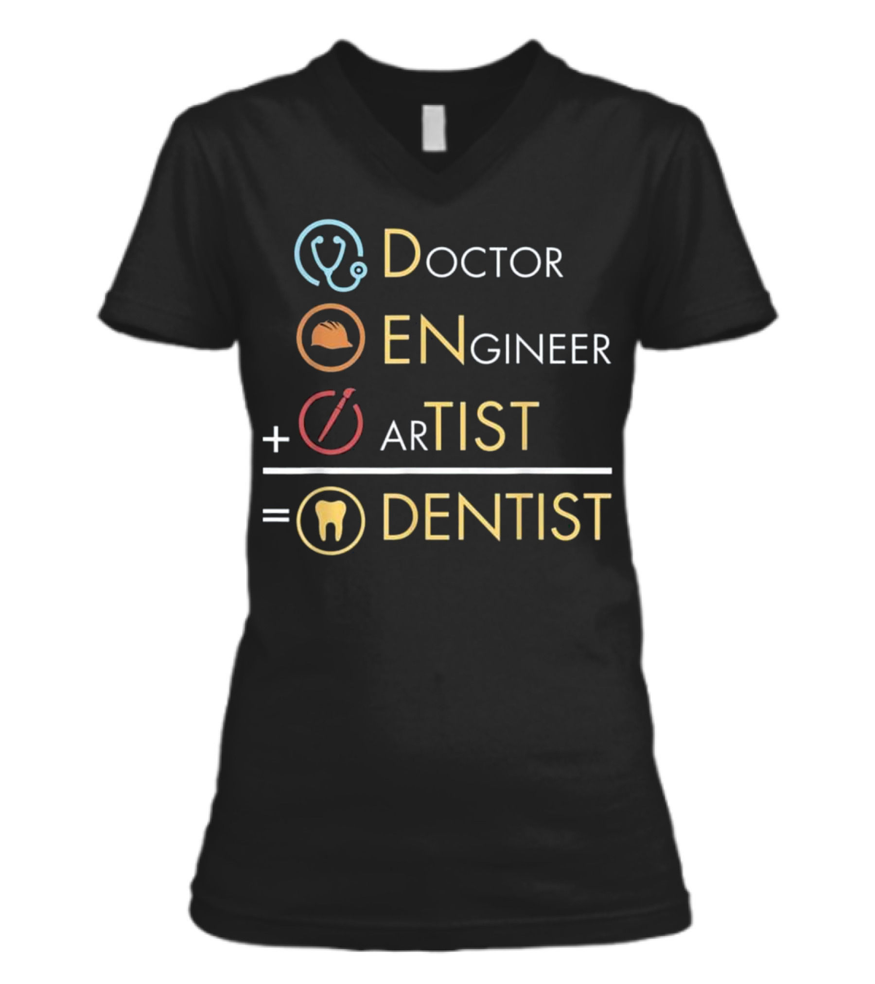 Doctor Engineer Artist = ...V-Neck Womens T-Shirt 