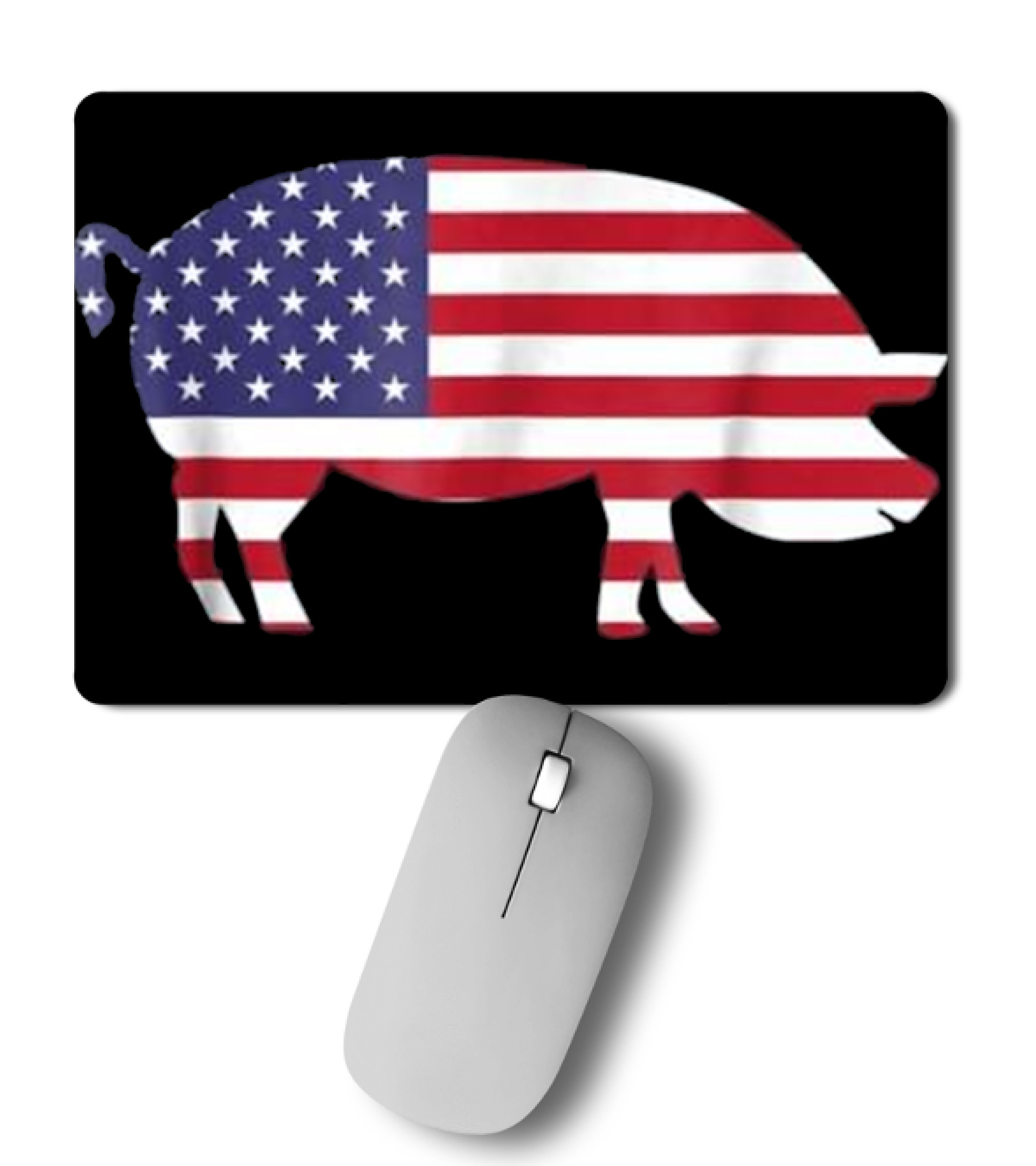 Pig American Flag Funny 4...Mousepad 