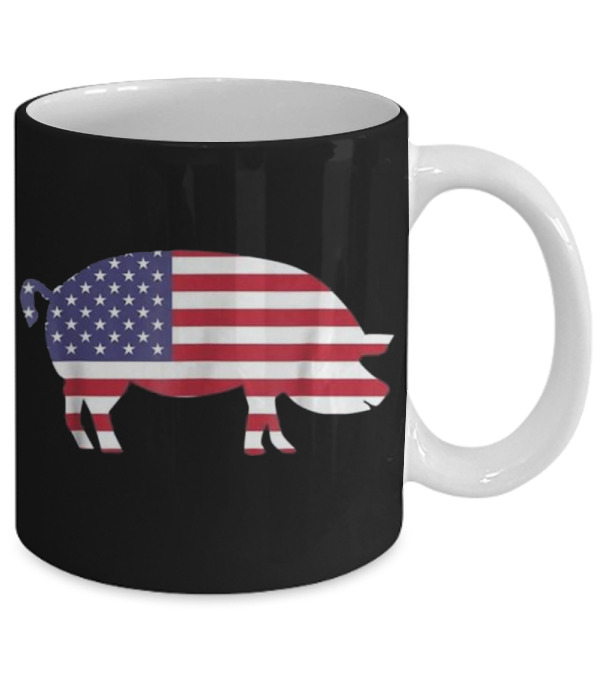 Pig American Flag Funny 4th of July USA Mug Pig American Flag Funny 4th of July USA Mug