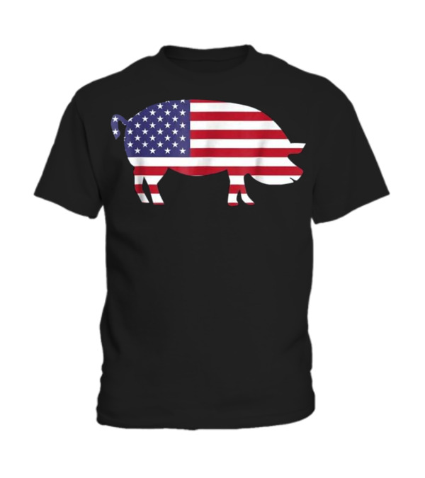 Pig American Flag Funny 4th of July USA Toddler T-Shirt Pig American Flag Funny 4th of July USA Toddler T-Shirt