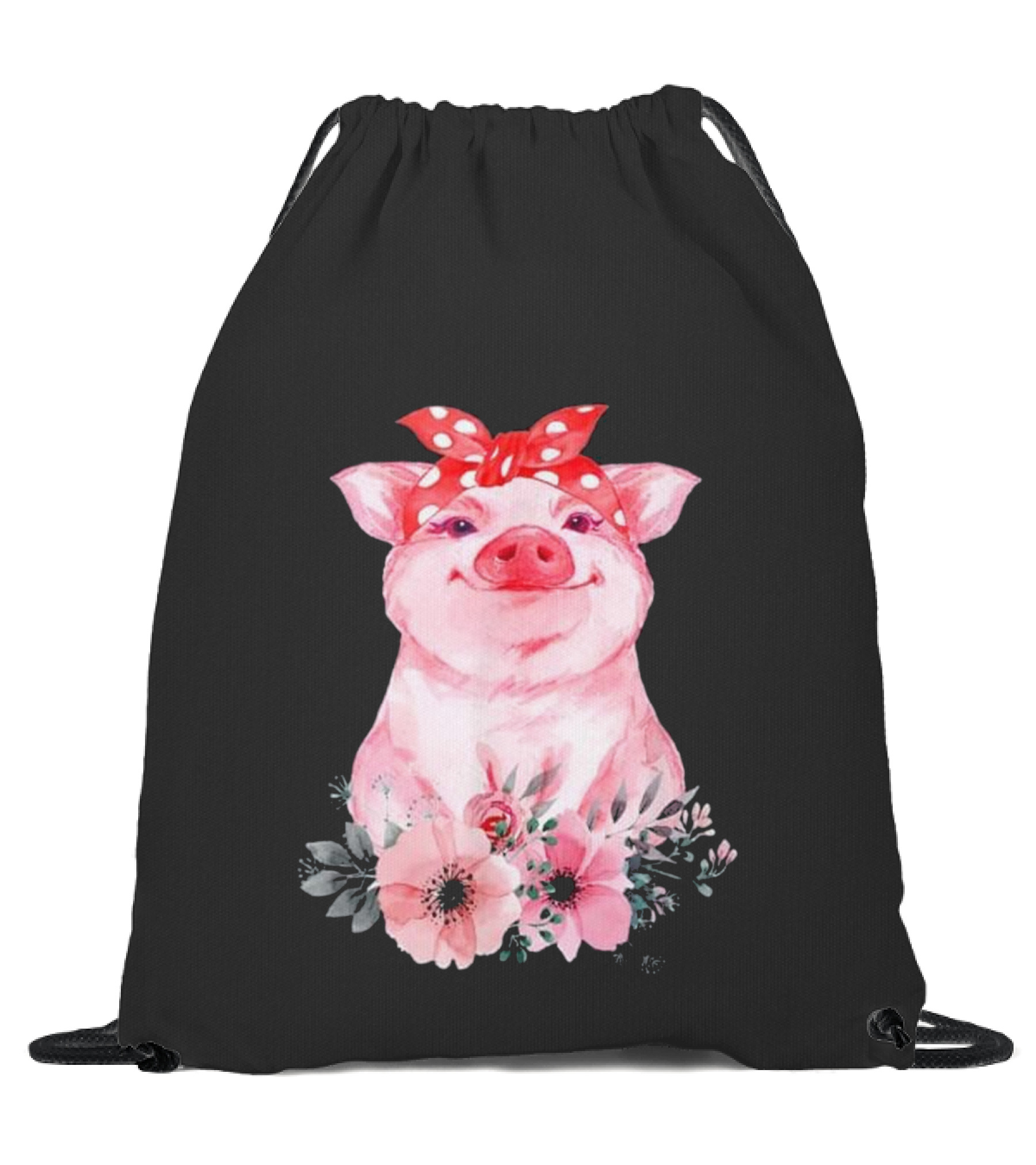 Pig Bandana cute for Girl and W Drawstring Bag Pig Bandana cute for Girl and W Drawstring Bag