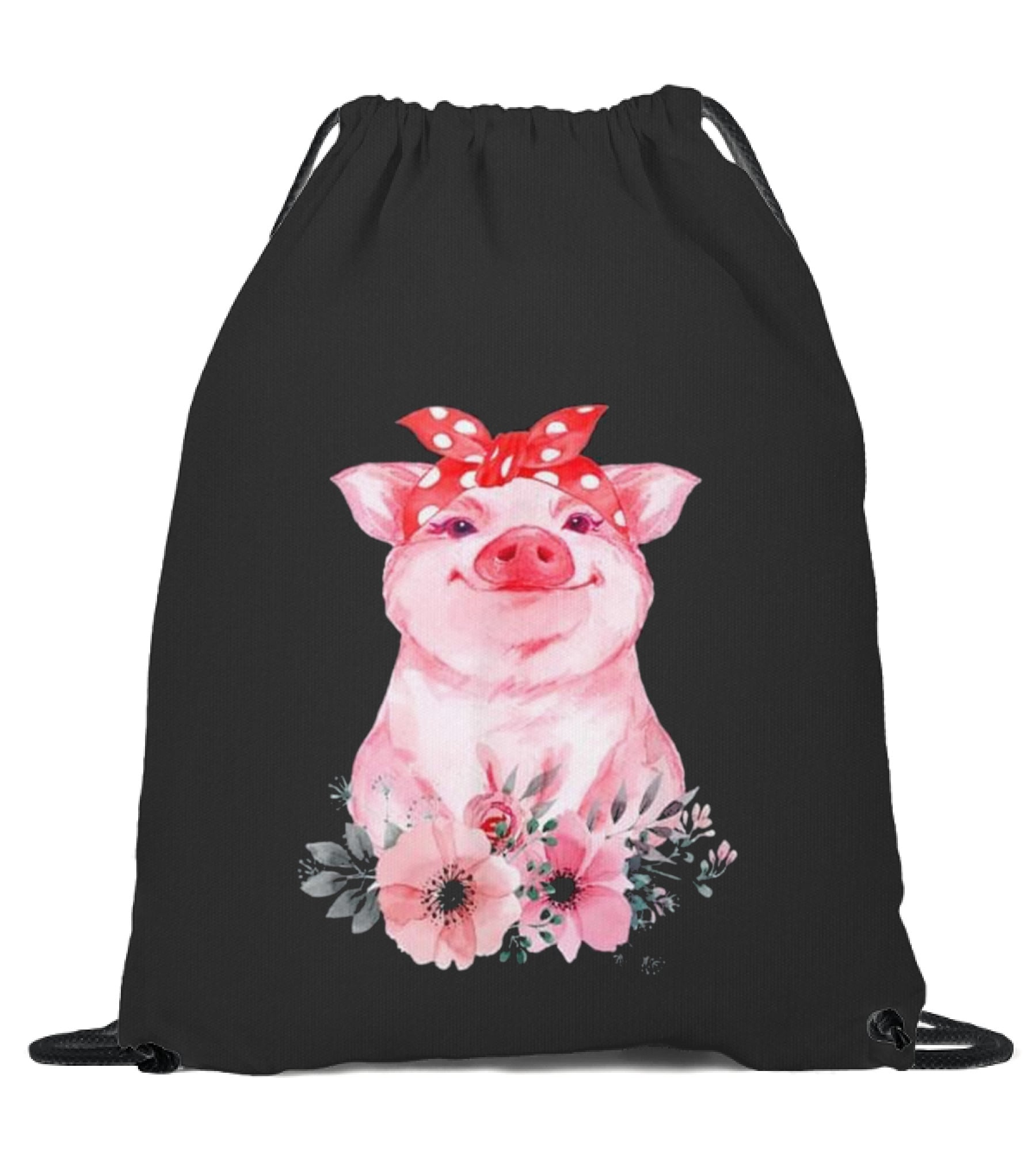 Pig Bandana cute for Girl...Drawstring Bag Pig Bandana cute for Girl...Drawstring Bag