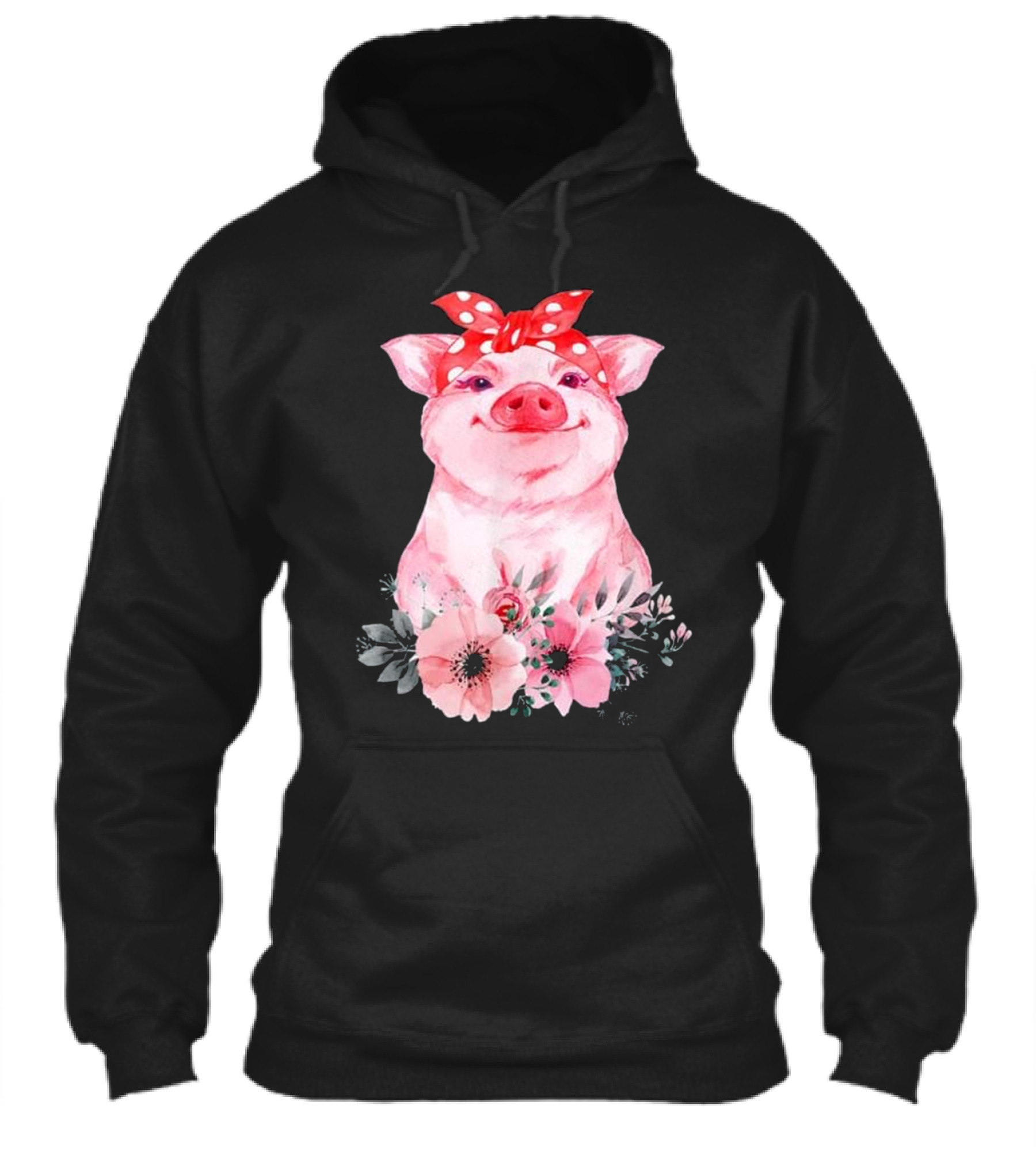 Pig Bandana cute for Girl and W Hoodie