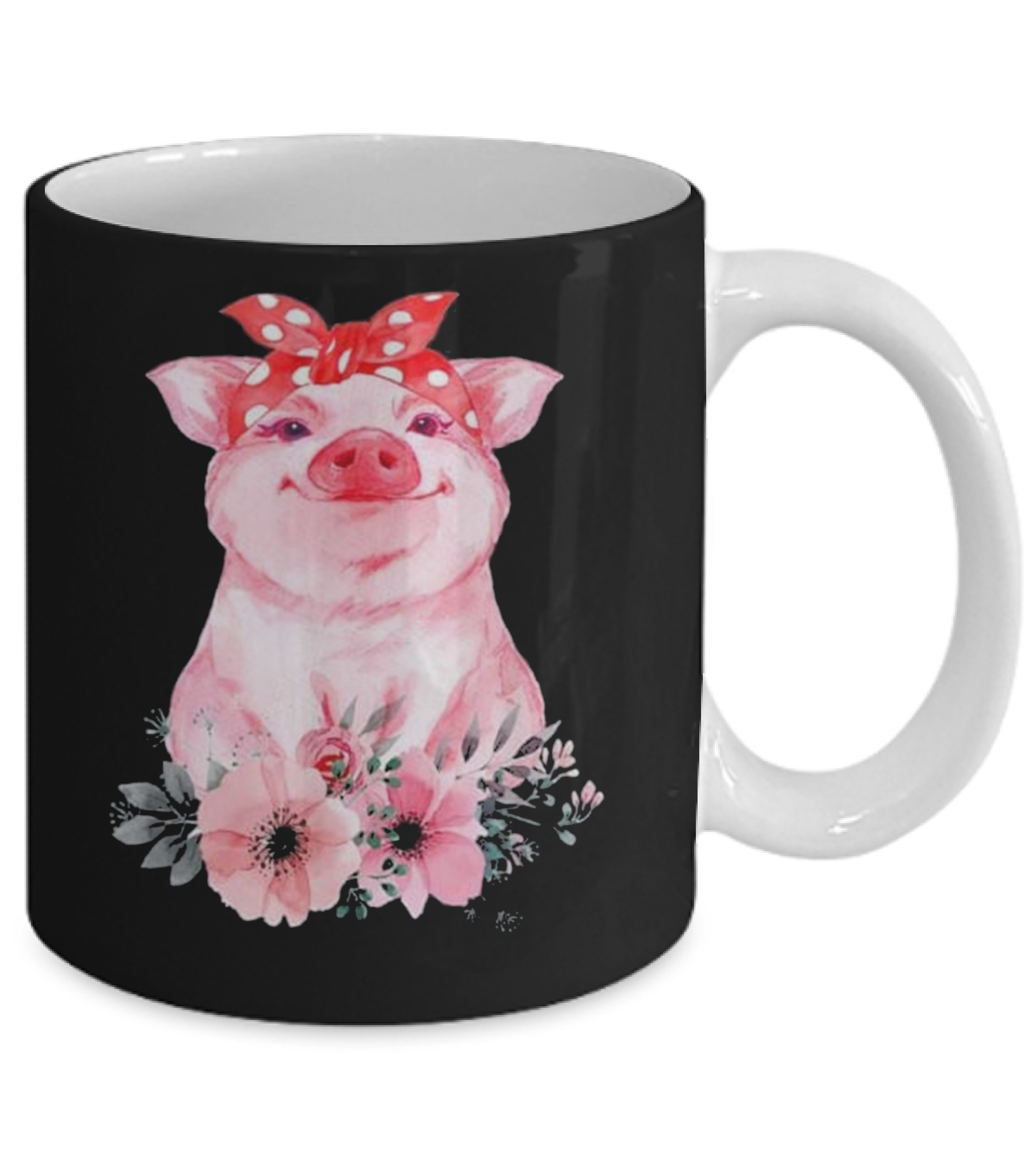 Pig Bandana cute for Girl...Mug Pig Bandana cute for Girl...Mug