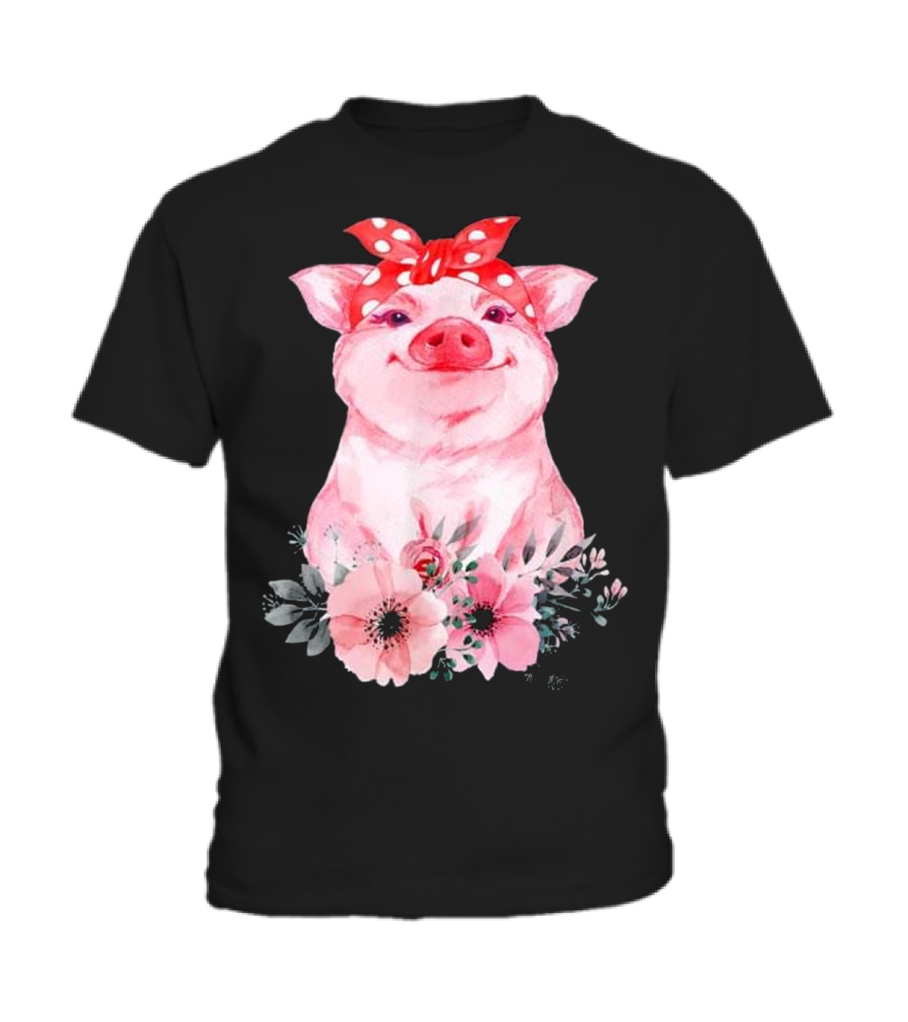 Pig Bandana cute for Girl...Toddler T-Shirt Pig Bandana cute for Girl...Toddler T-Shirt