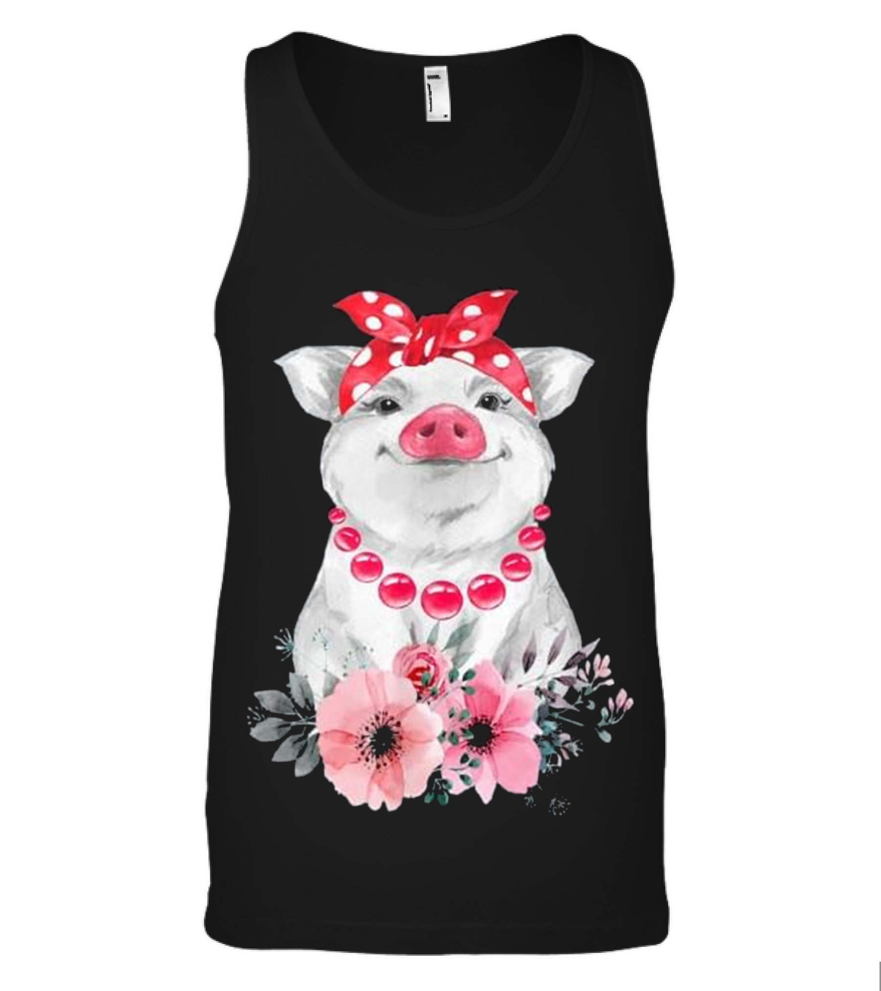 Pig Bandana cute for Girl and Wo Tank Top