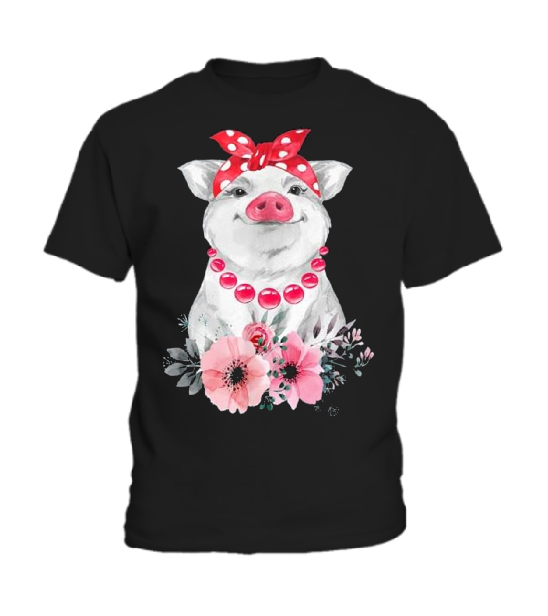 Pig Bandana cute for Girl...Toddler T-Shirt Pig Bandana cute for Girl...Toddler T-Shirt