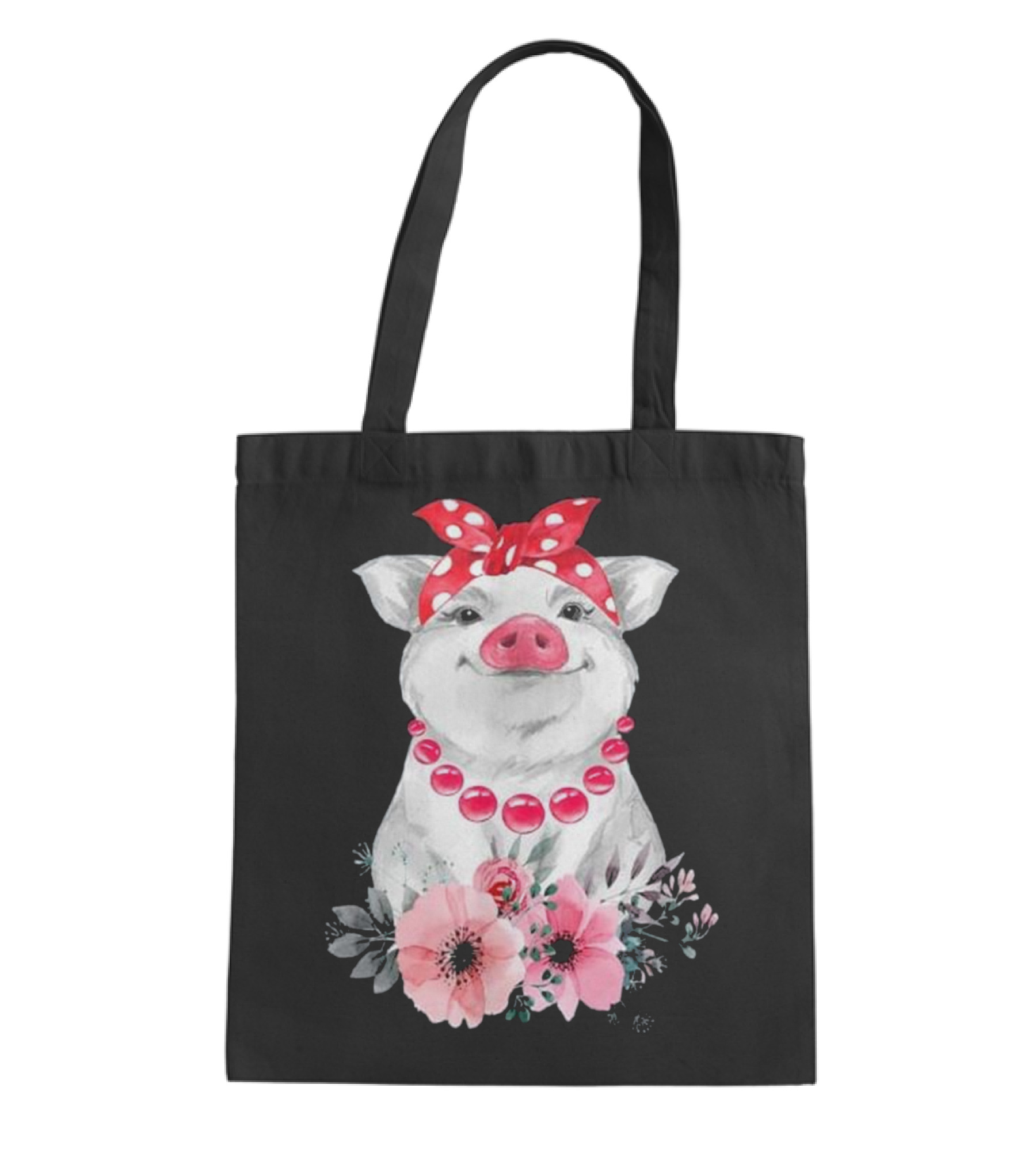 Pig Bandana cute for Girl...Tote Bag Pig Bandana cute for Girl...Tote Bag