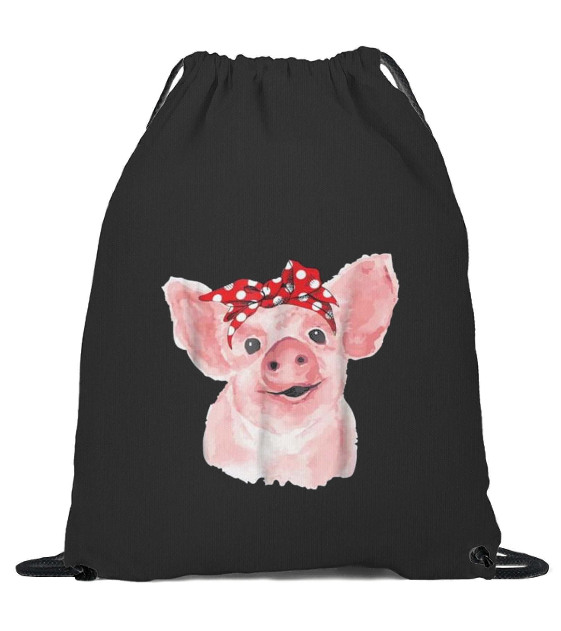 Pig Bandana cute for Girl and Wome Drawstring Bag Pig Bandana cute for Girl and Wome Drawstring Bag