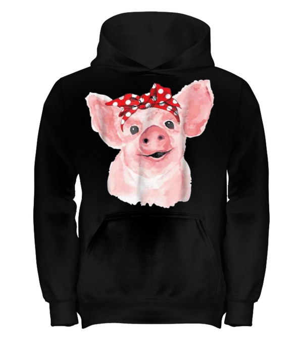 Pig Bandana cute for Girl...Kids Hoodie Pig Bandana cute for Girl...Kids Hoodie