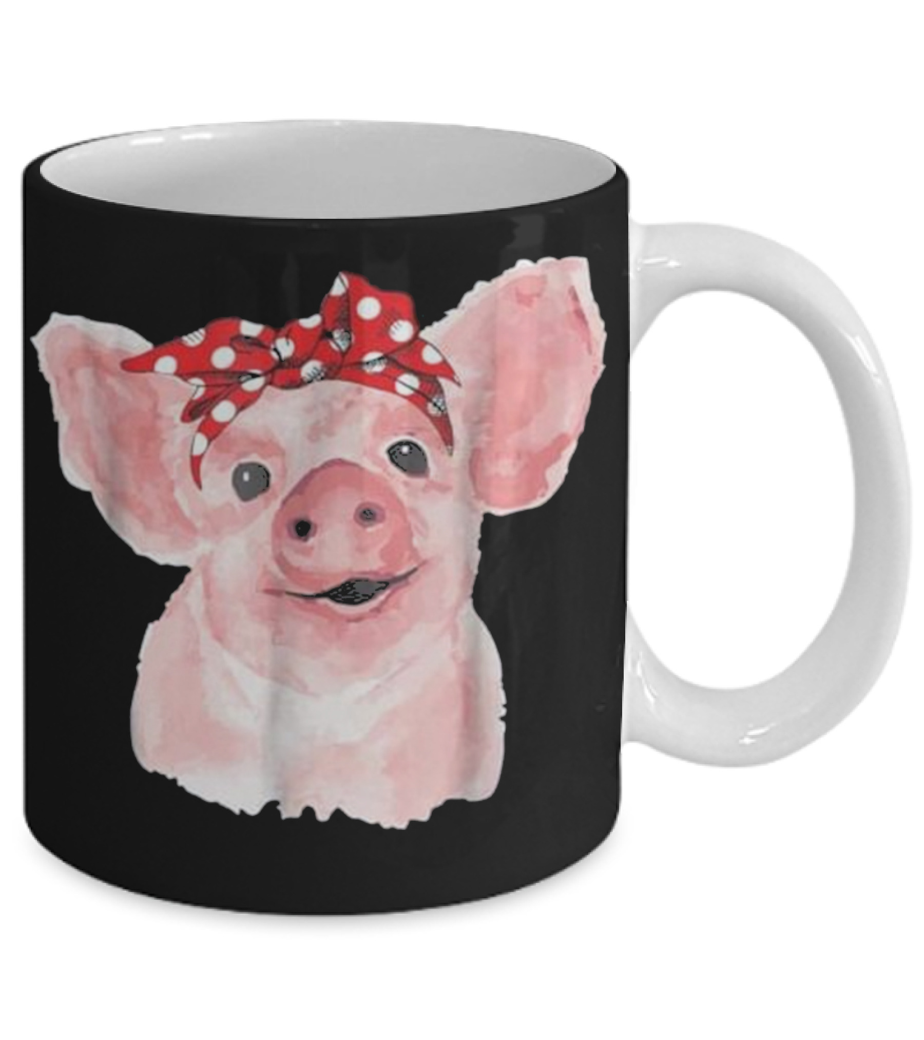 Pig Bandana cute for Girl...Mug Pig Bandana cute for Girl...Mug