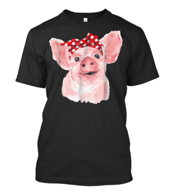 Pig Bandana cute for Girl...T-Shirt Pig Bandana cute for Girl...T-Shirt