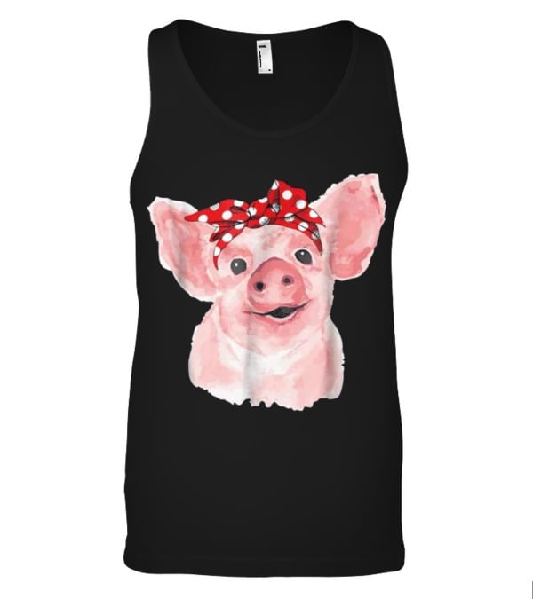 Pig Bandana cute for Girl...Tank Top Pig Bandana cute for Girl...Tank Top