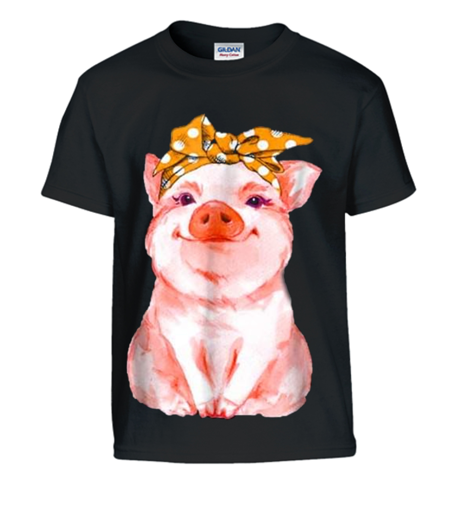 Pig Bandana cute for Girl...Kids T-Shirt Pig Bandana cute for Girl...Kids T-Shirt