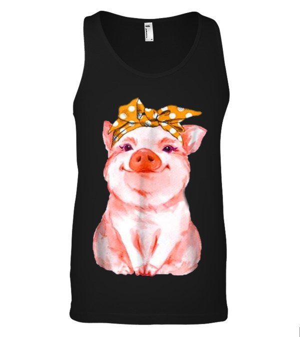 Pig Bandana cute for Girl and Women. Tank Top Pig Bandana cute for Girl and Women. Tank Top