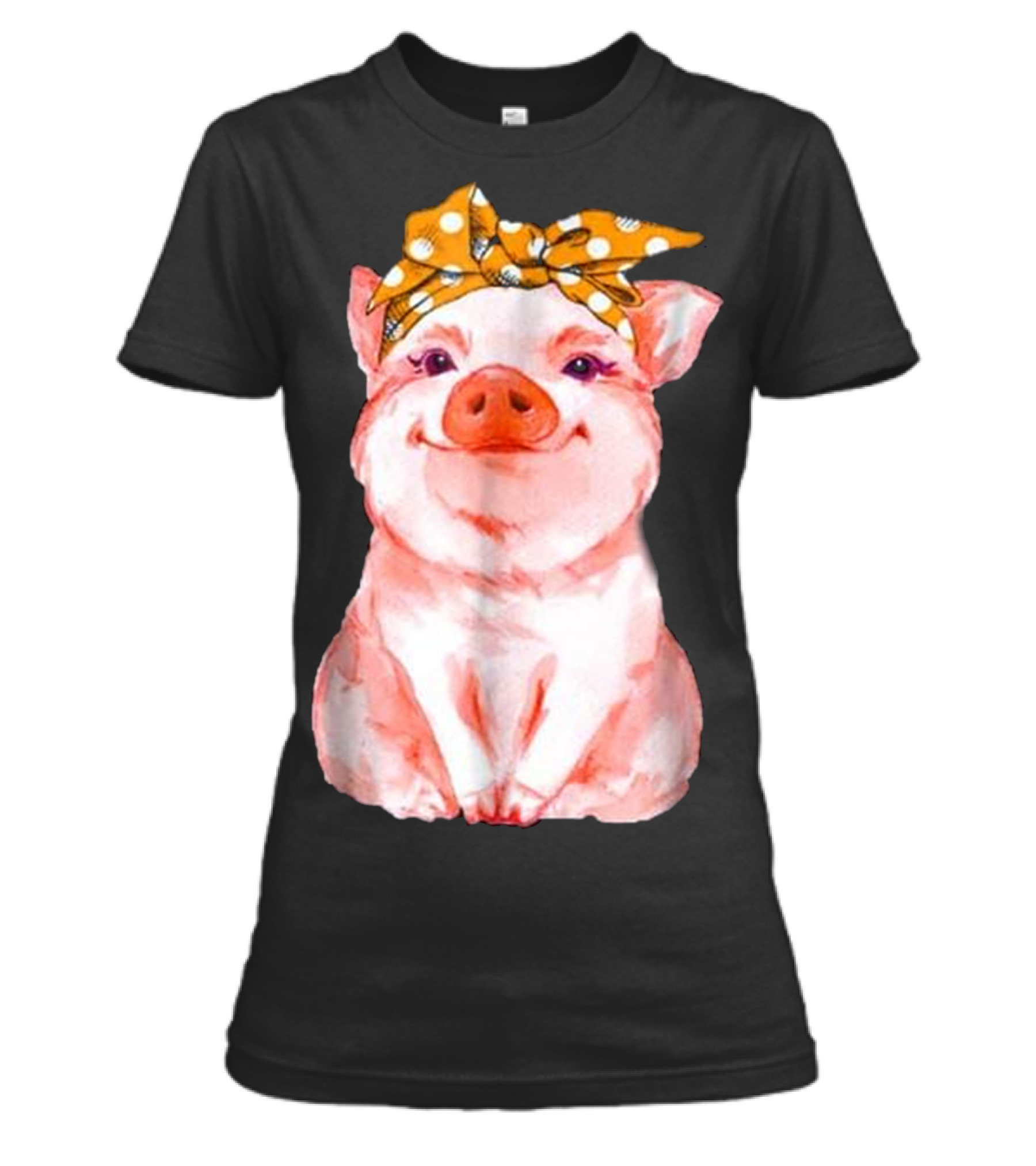 Pig Bandana cute for Girl...Womens T-Shirt Pig Bandana cute for Girl...Womens T-Shirt