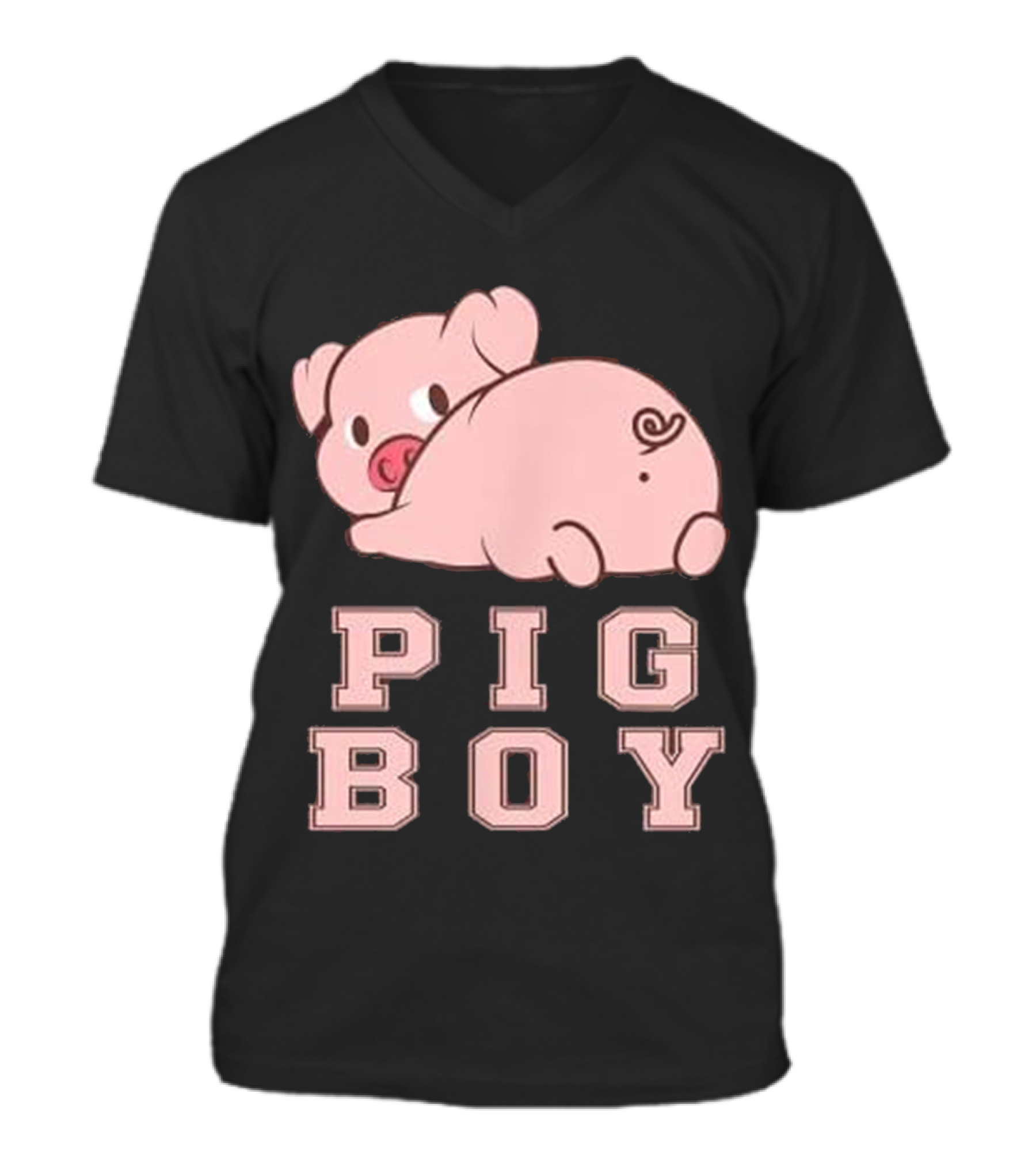 PIG BOY raunchy fetish se...V-Neck Unisex T-Shirt PIG BOY raunchy fetish se...V-Neck Unisex T-Shirt