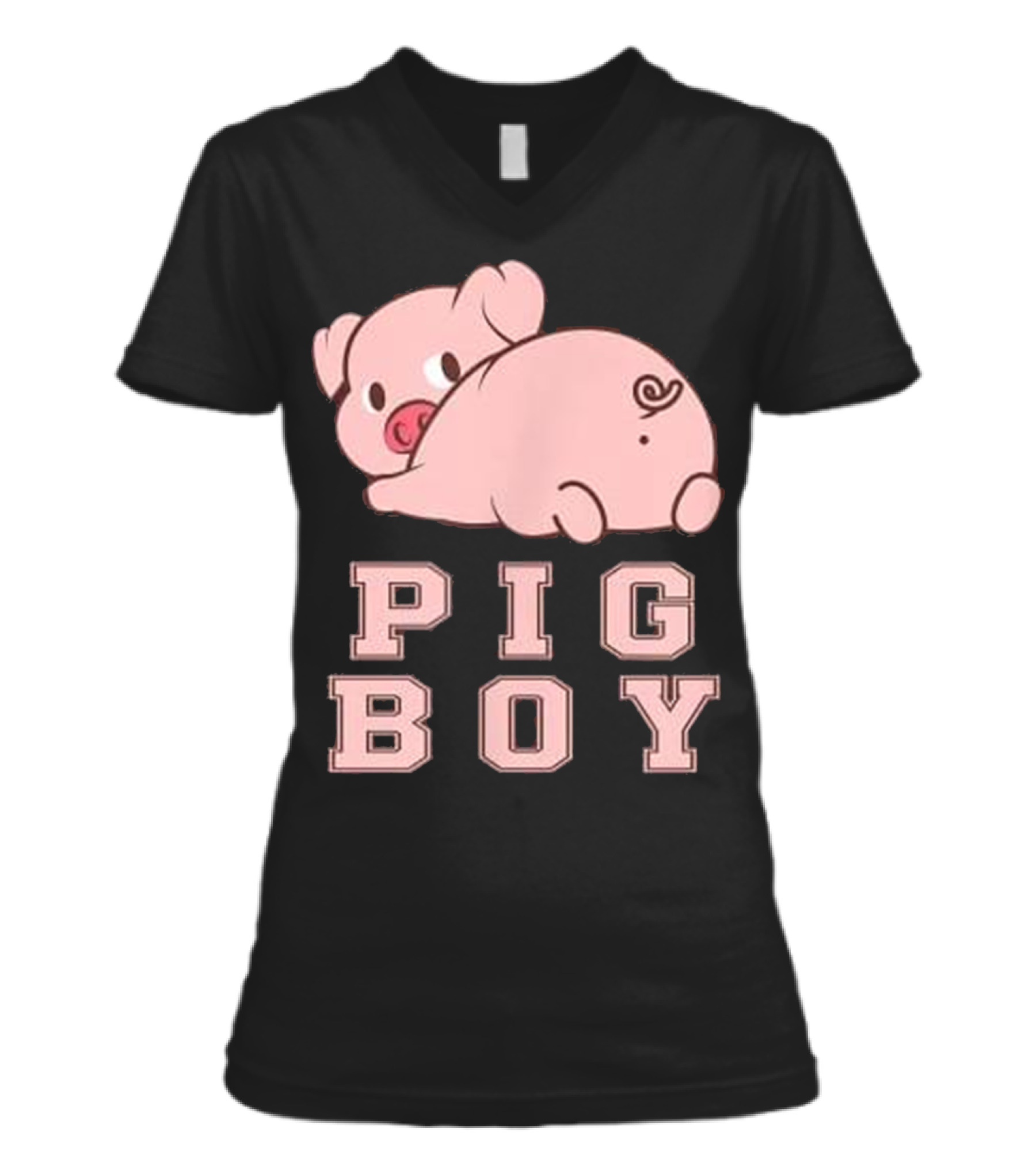 PIG BOY raunchy fetish sex humor T V-Neck Womens T-Shirt PIG BOY raunchy fetish sex humor T V-Neck Womens T-Shirt