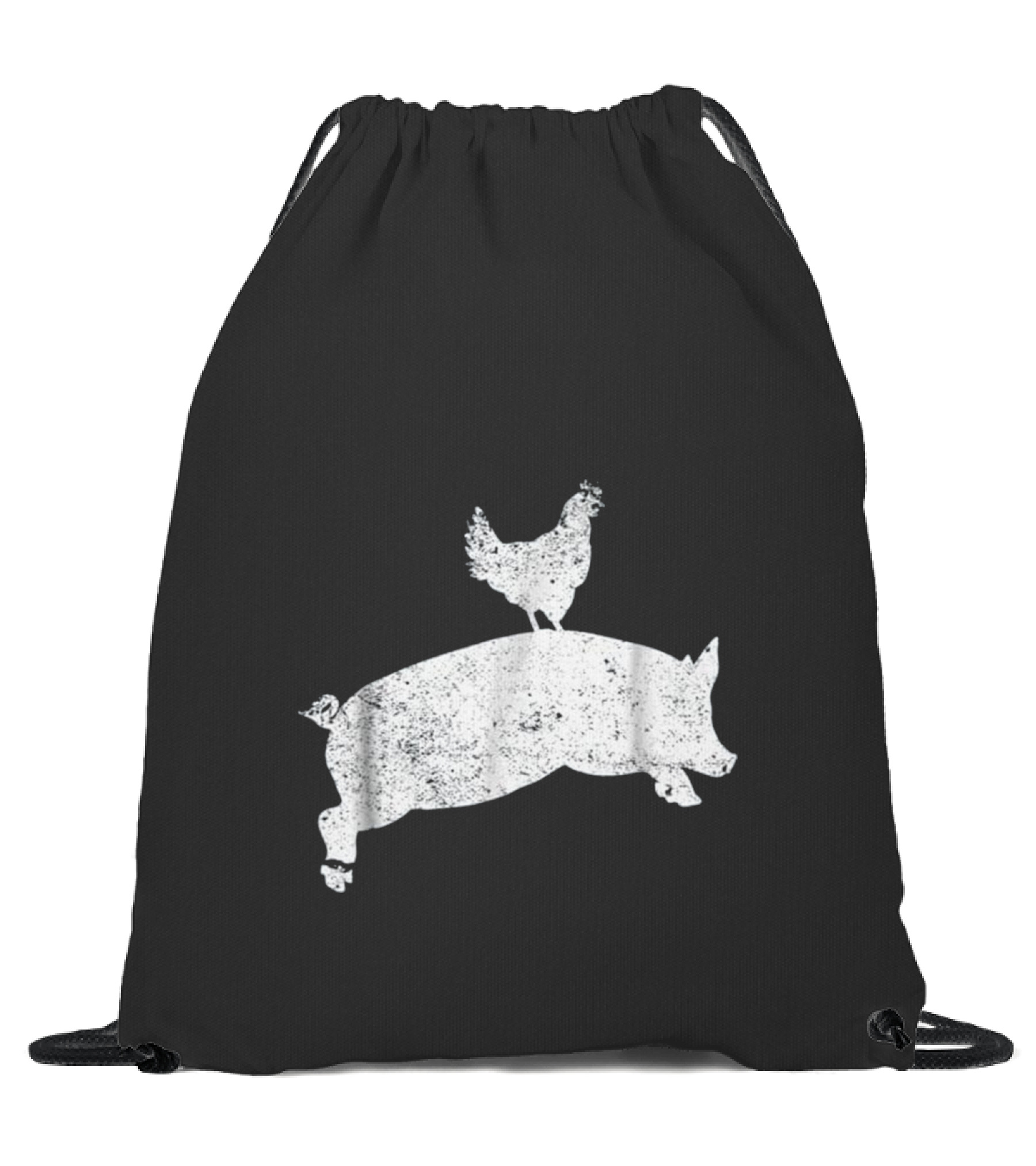 Pig Chicken Country Hog Vintage Men Drawstring Bag