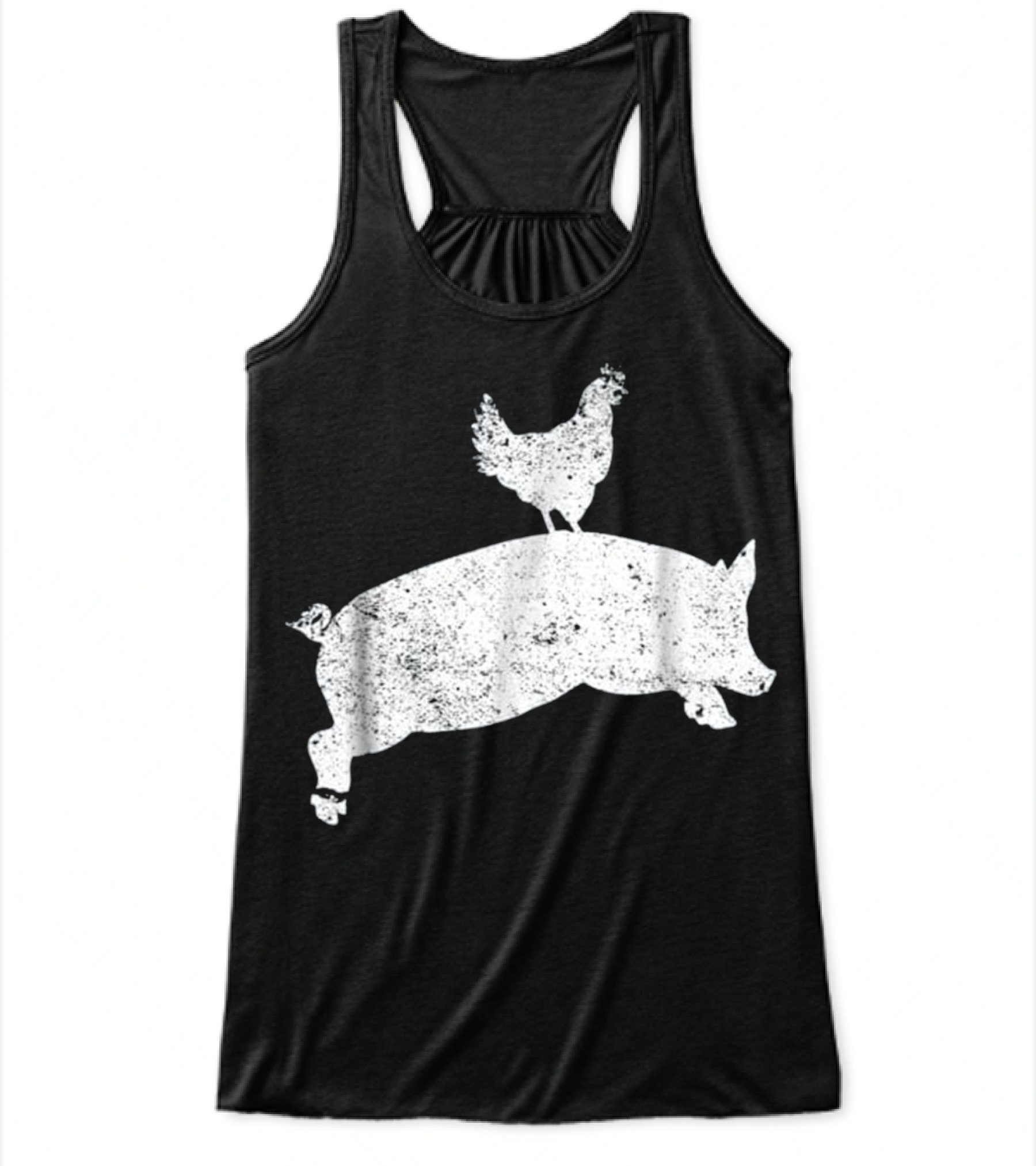 Pig Chicken Country Hog Vintage Men Flowy Tank Top Pig Chicken Country Hog Vintage Men Flowy Tank Top