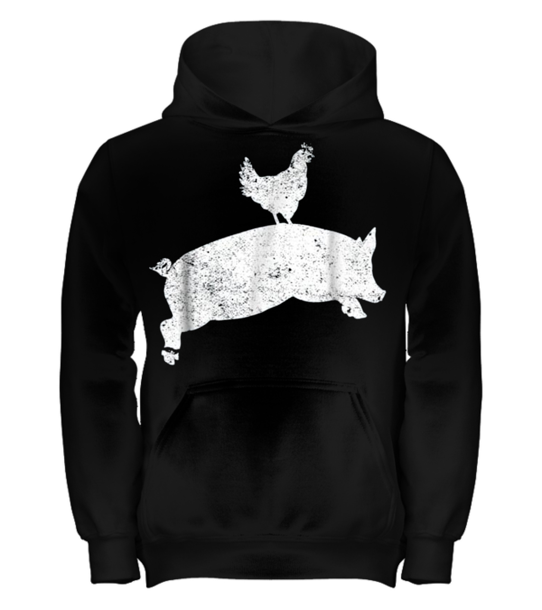 Pig Chicken Country Hog Vintage Men Kids Hoodie