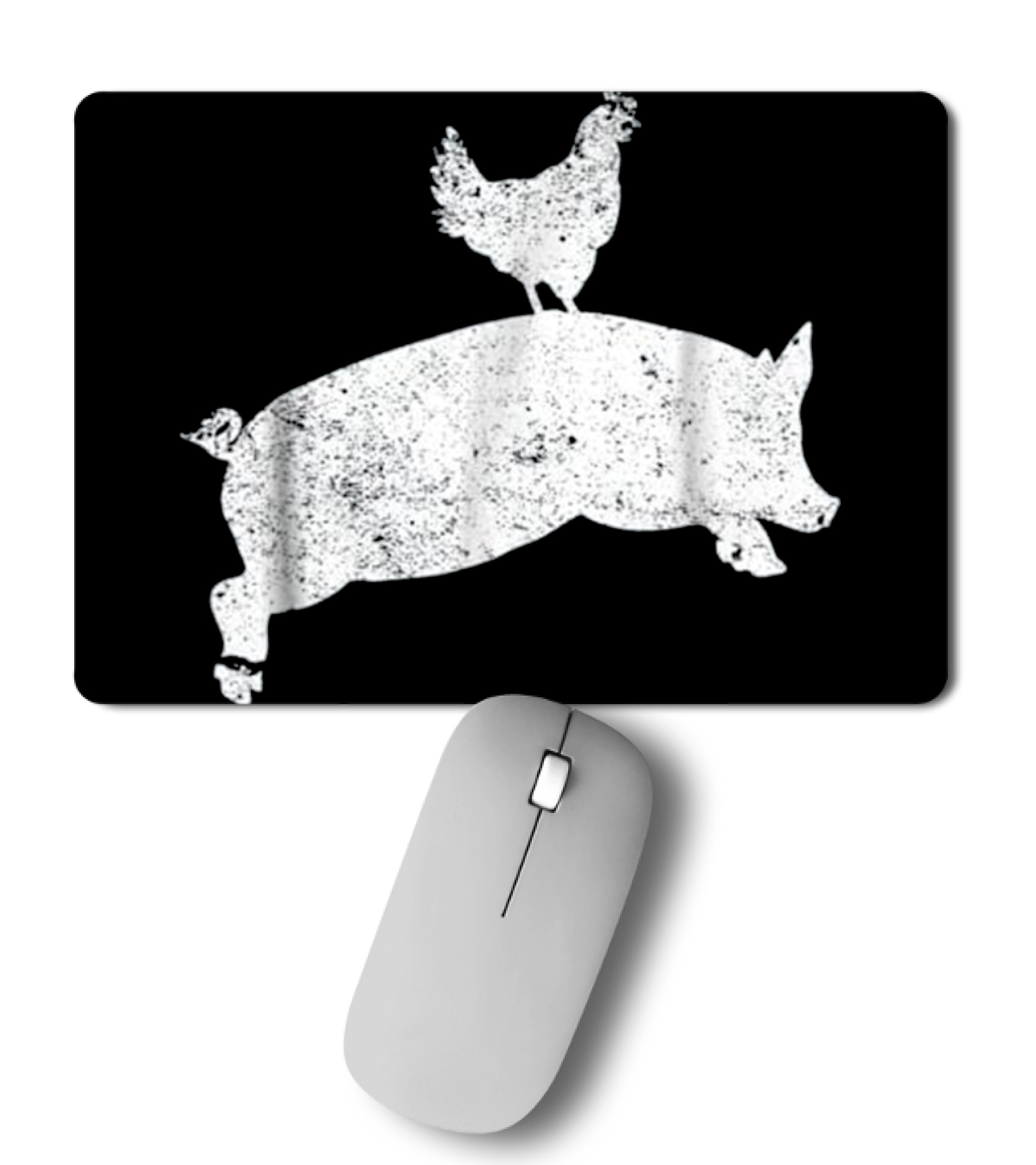 Pig Chicken Country Hog Vintage Men Mousepad Pig Chicken Country Hog Vintage Men Mousepad