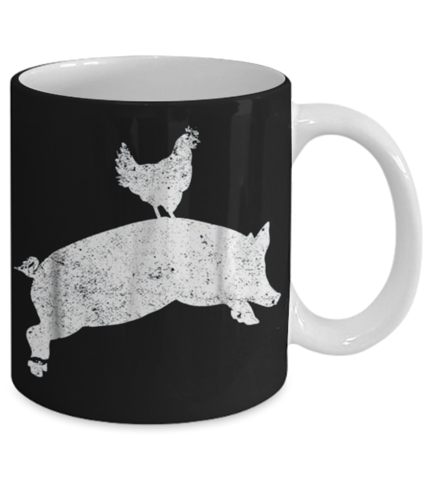 Pig Chicken Country Hog Vintage Men Mug
