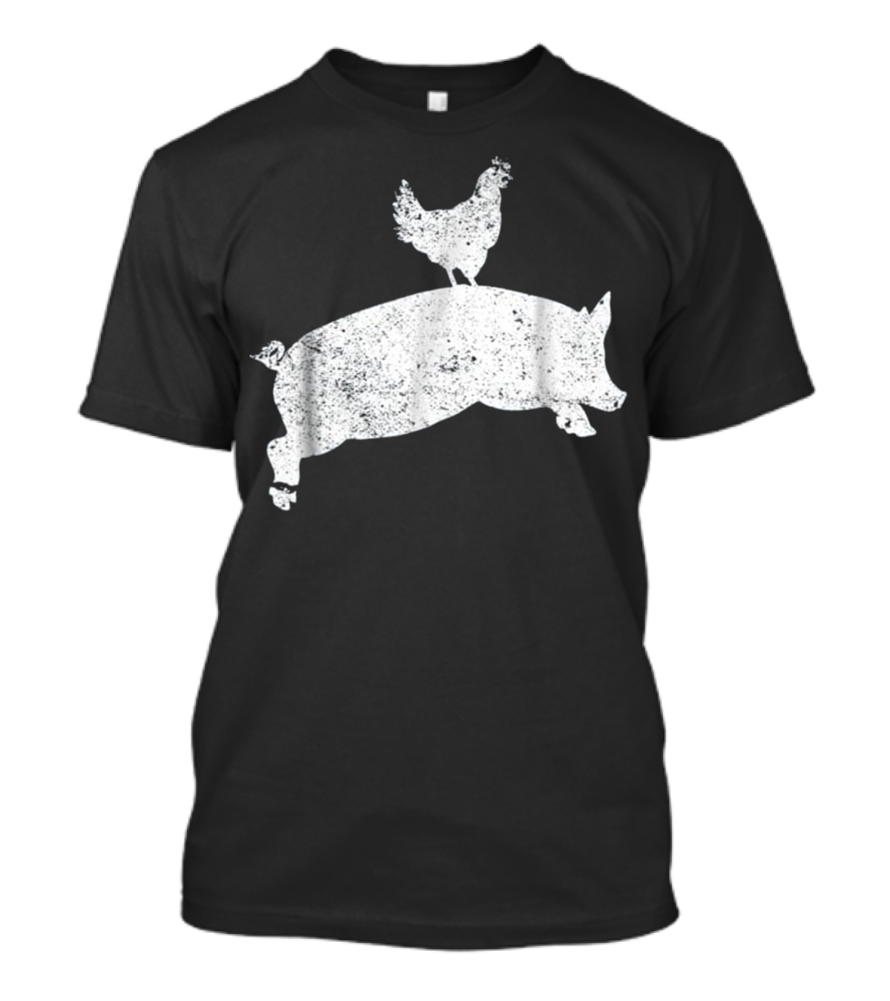 Pig Chicken Country Hog Vintage Men T-Shirt Pig Chicken Country Hog Vintage Men T-Shirt