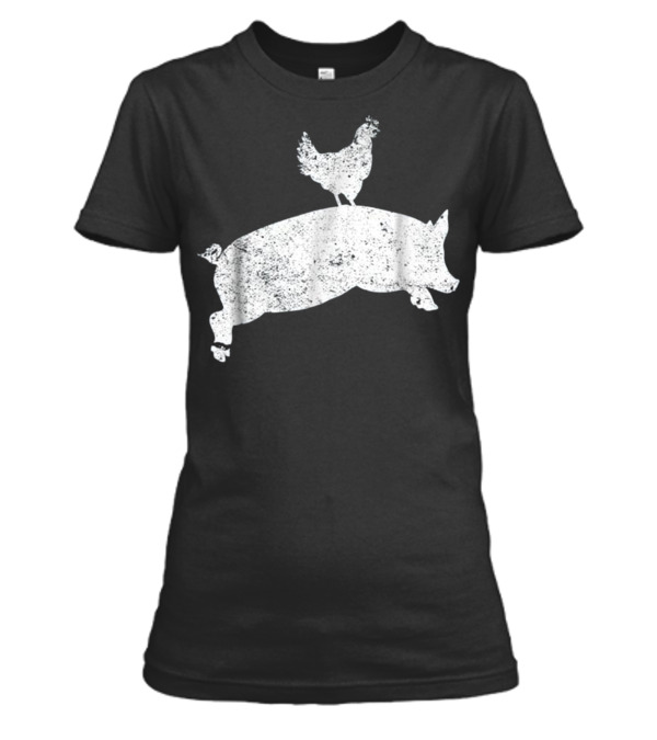 Pig Chicken Country Hog Vintage Men Womens T-Shirt Pig Chicken Country Hog Vintage Men Womens T-Shirt