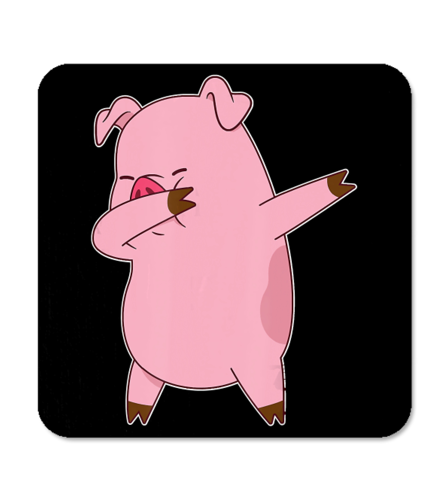 Pig Dabbing Dab Dance Funny Novelty Coaster