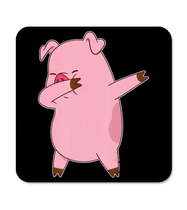 Pig Dabbing Dab Dance Funny Novelty Coaster Pig Dabbing Dab Dance Funny Novelty Coaster