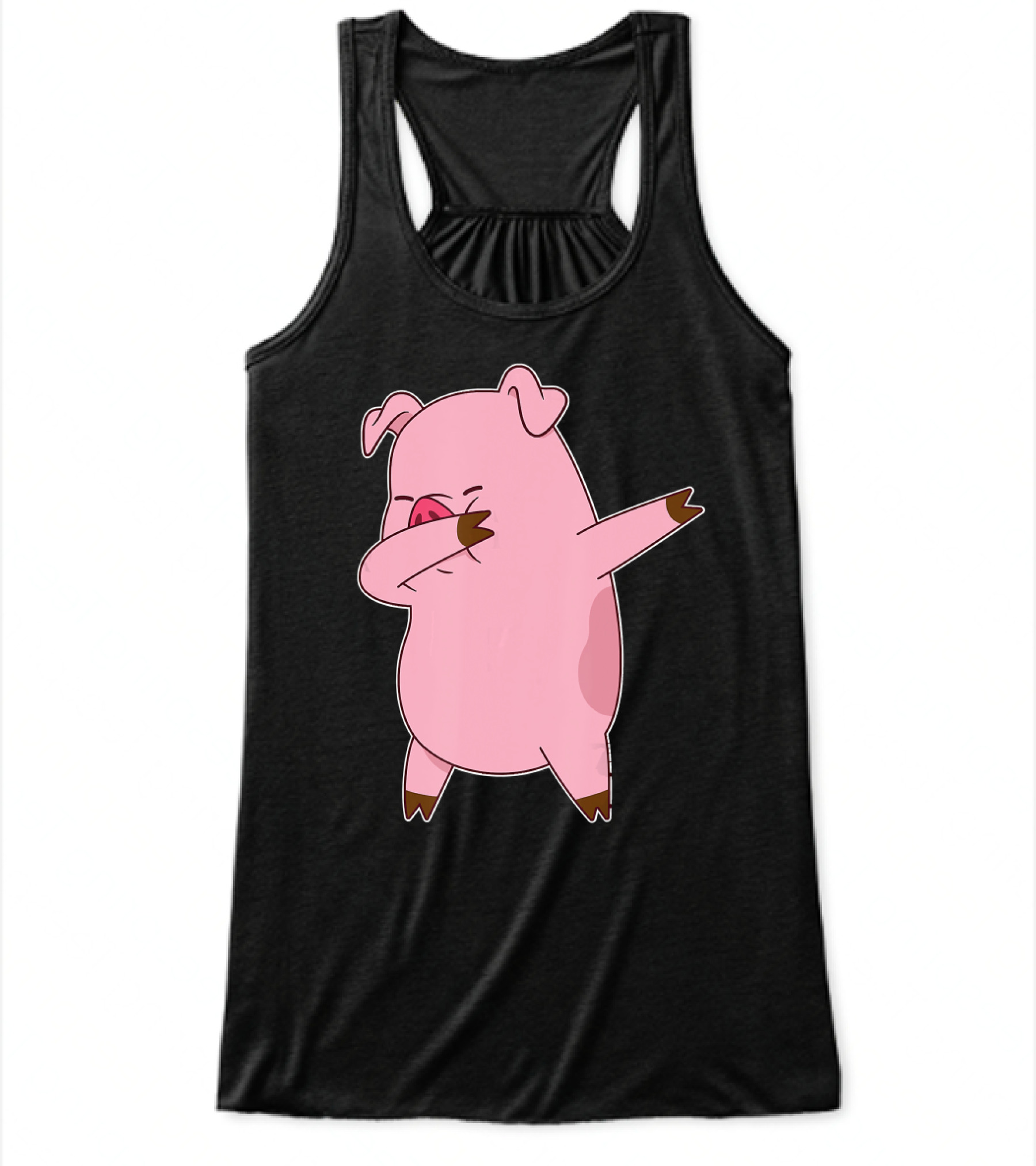 Pig Dabbing Dab Dance Funny Novelty Flowy Tank Top