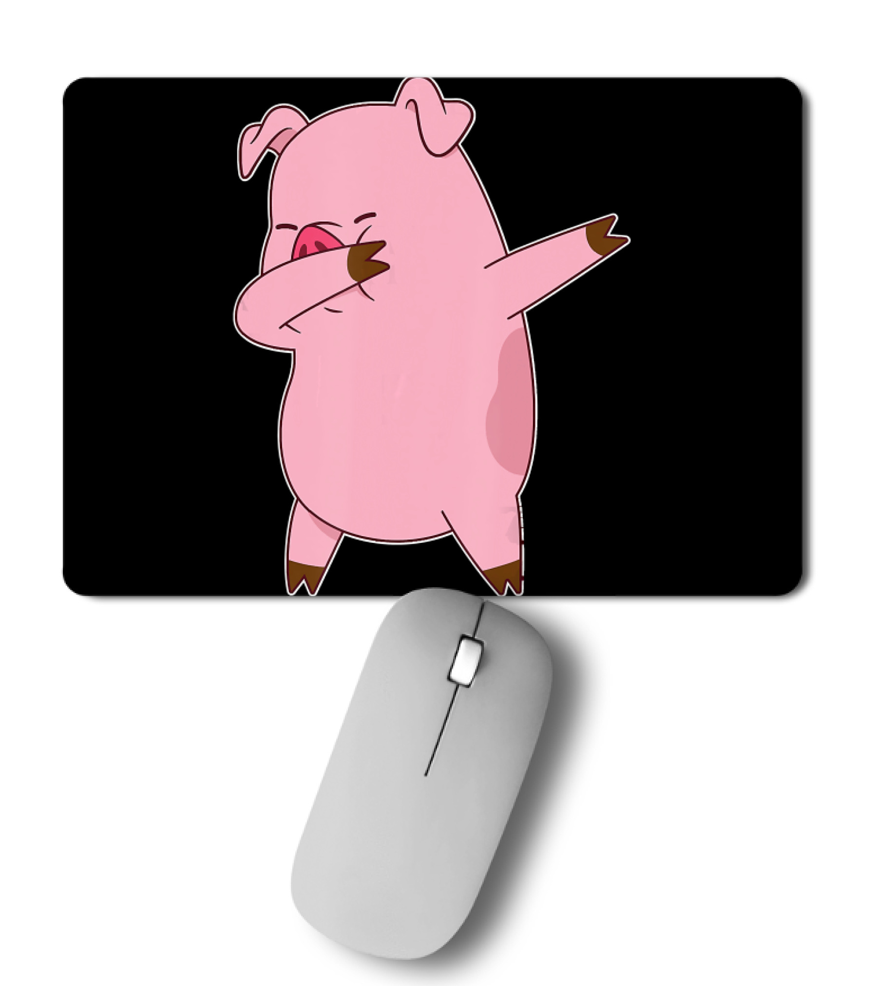 Pig Dabbing Dab Dance Funny Novelty Mousepad Pig Dabbing Dab Dance Funny Novelty Mousepad