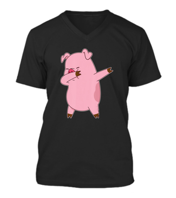 Pig Dabbing Dab Dance Fun...V-Neck Unisex T-Shirt Pig Dabbing Dab Dance Fun...V-Neck Unisex T-Shirt