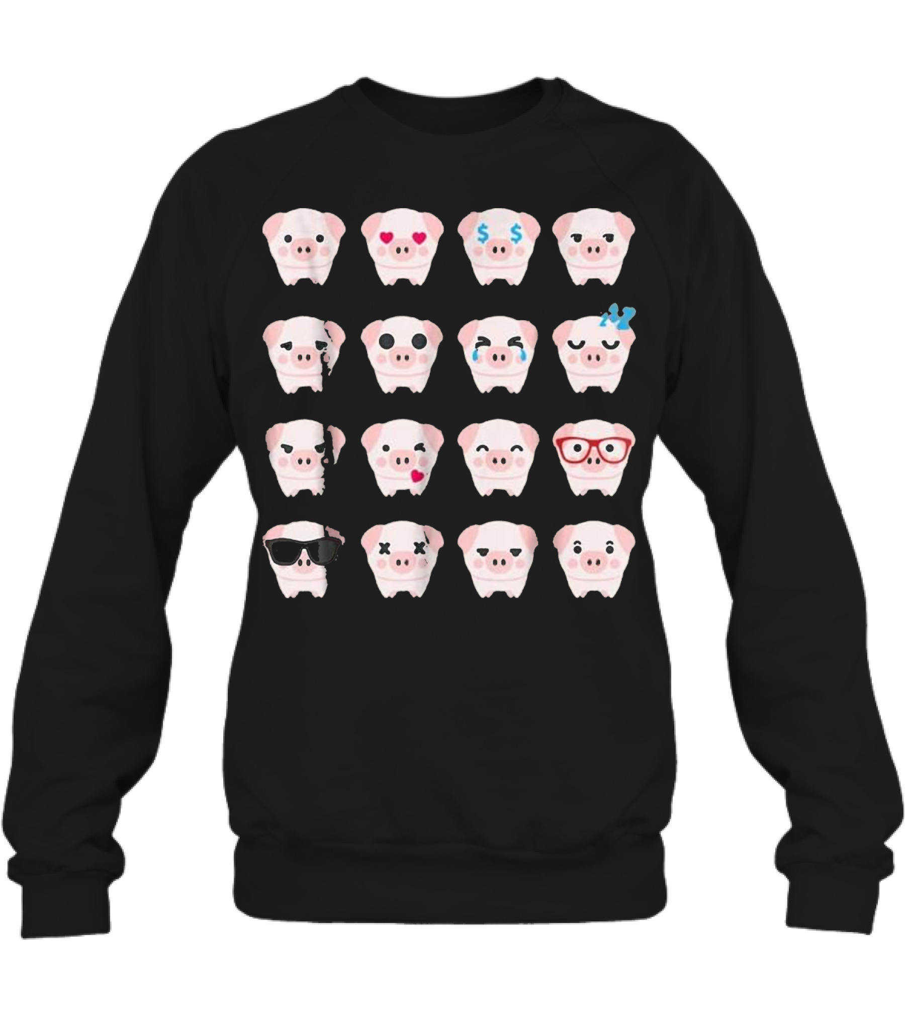 Pig Emoji pig lover gifts Crewneck Sweatshirt Pig Emoji pig lover gifts Crewneck Sweatshirt