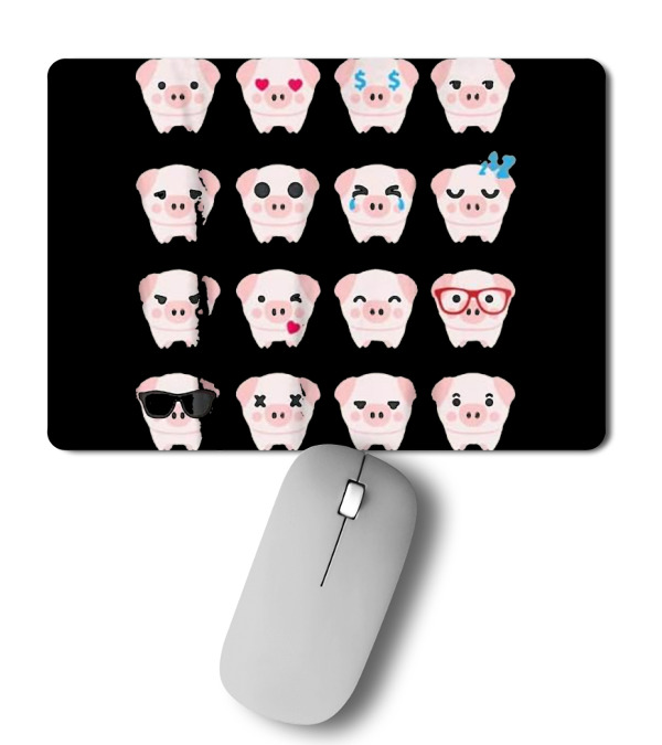 Pig Emoji pig lover gifts Mousepad Pig Emoji pig lover gifts Mousepad