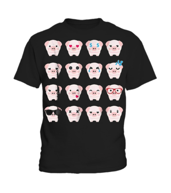 Pig Emoji pig lover gifts Toddler T-Shirt Pig Emoji pig lover gifts Toddler T-Shirt