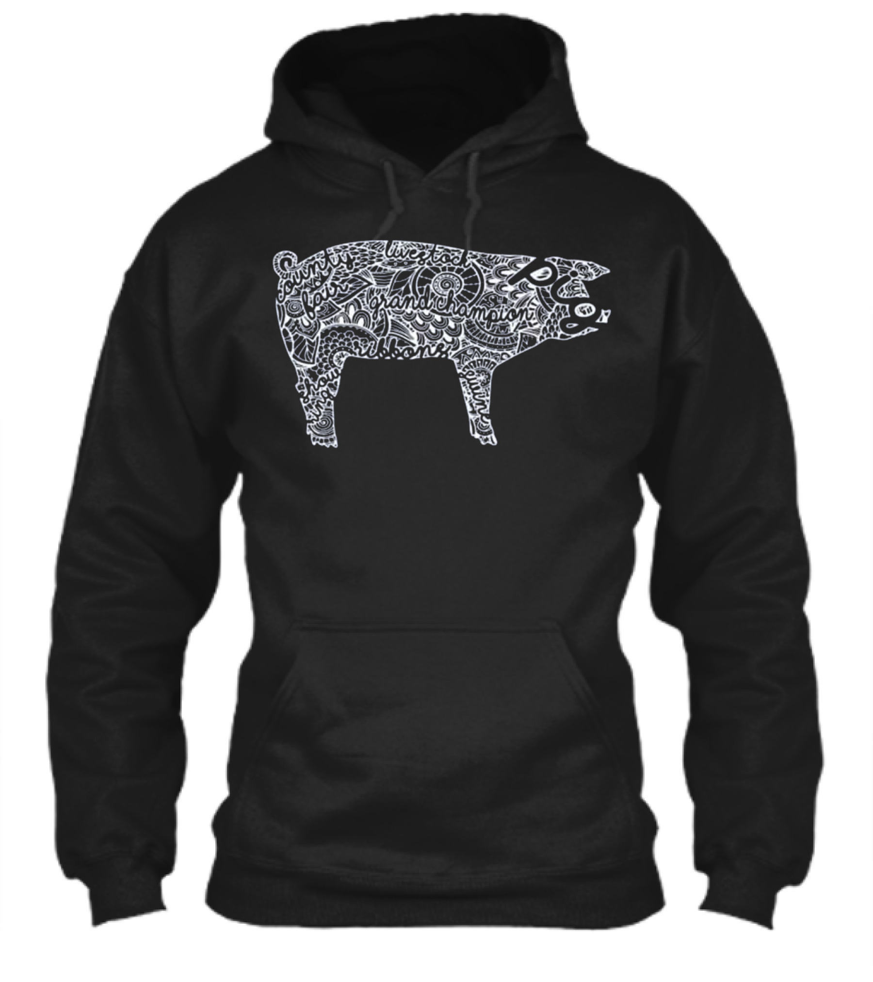 Pig Livestock Show Mandal...Hoodie Pig Livestock Show Mandal...Hoodie